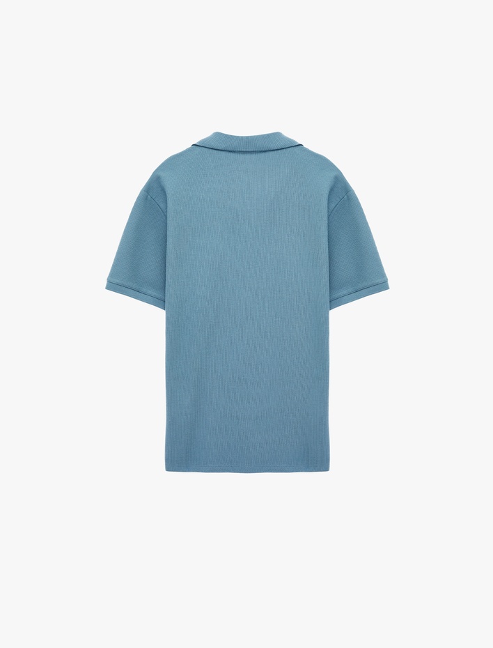  Regular Fit Kısa Kollu Pamuklu Polo Yaka Tişört