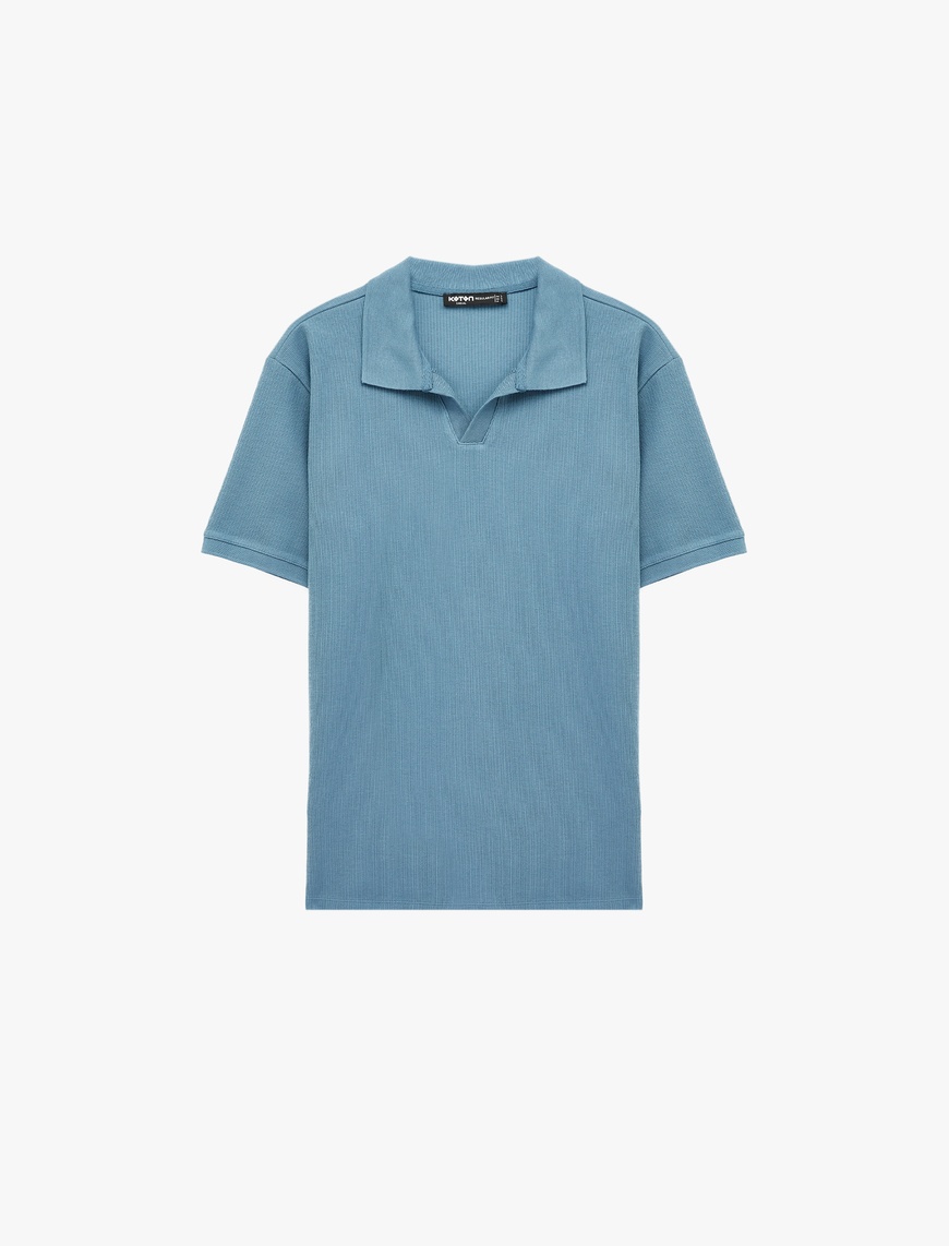 Mavi Erkek Regular Fit Kısa Kollu Pamuklu Polo Yaka Tişört