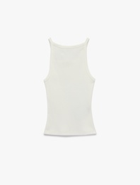 Slim Fit Kolsuz Kayık Yaka Atlet