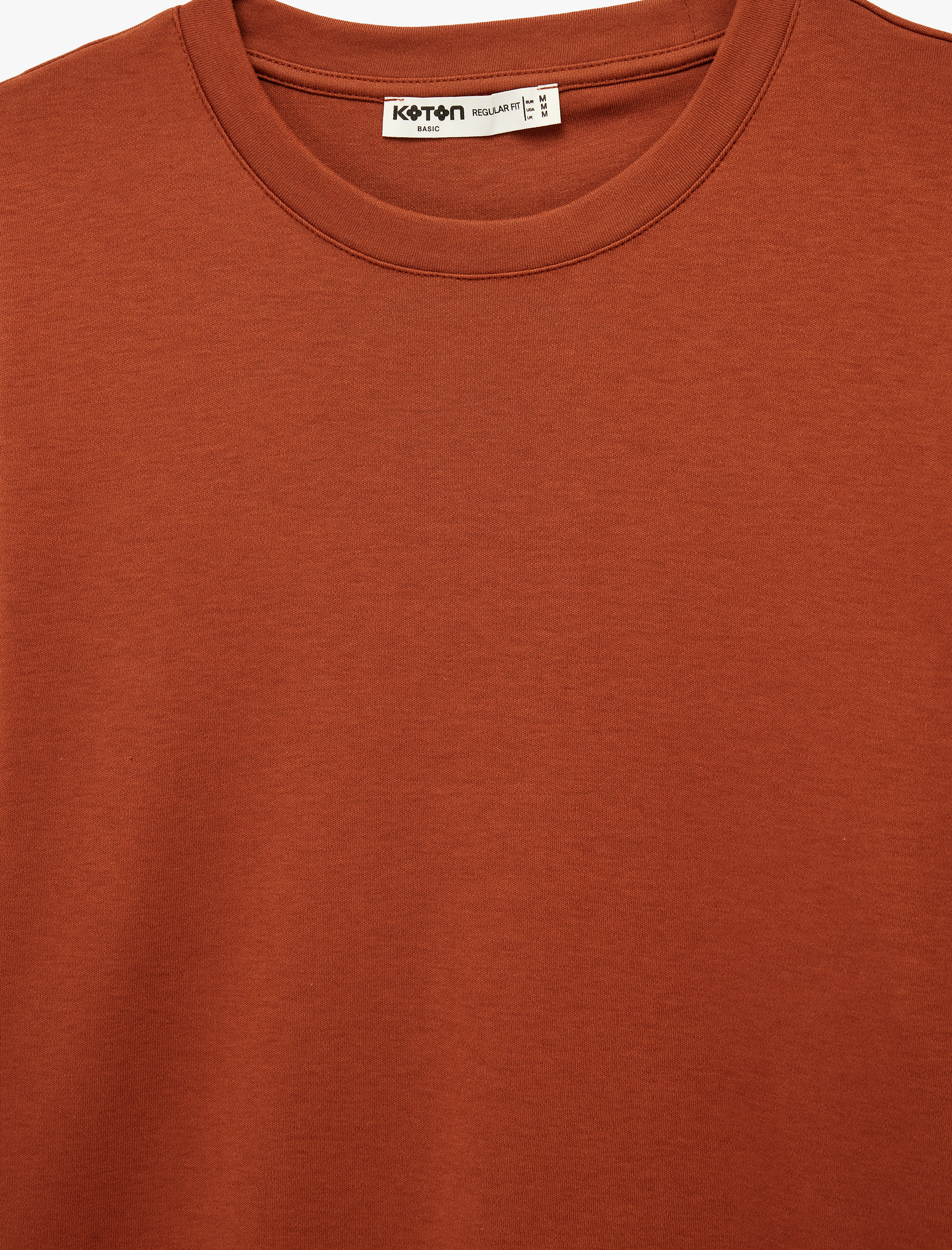   Regular Fit Kısa Kollu Pamuklu Bisiklet Yaka Tişört