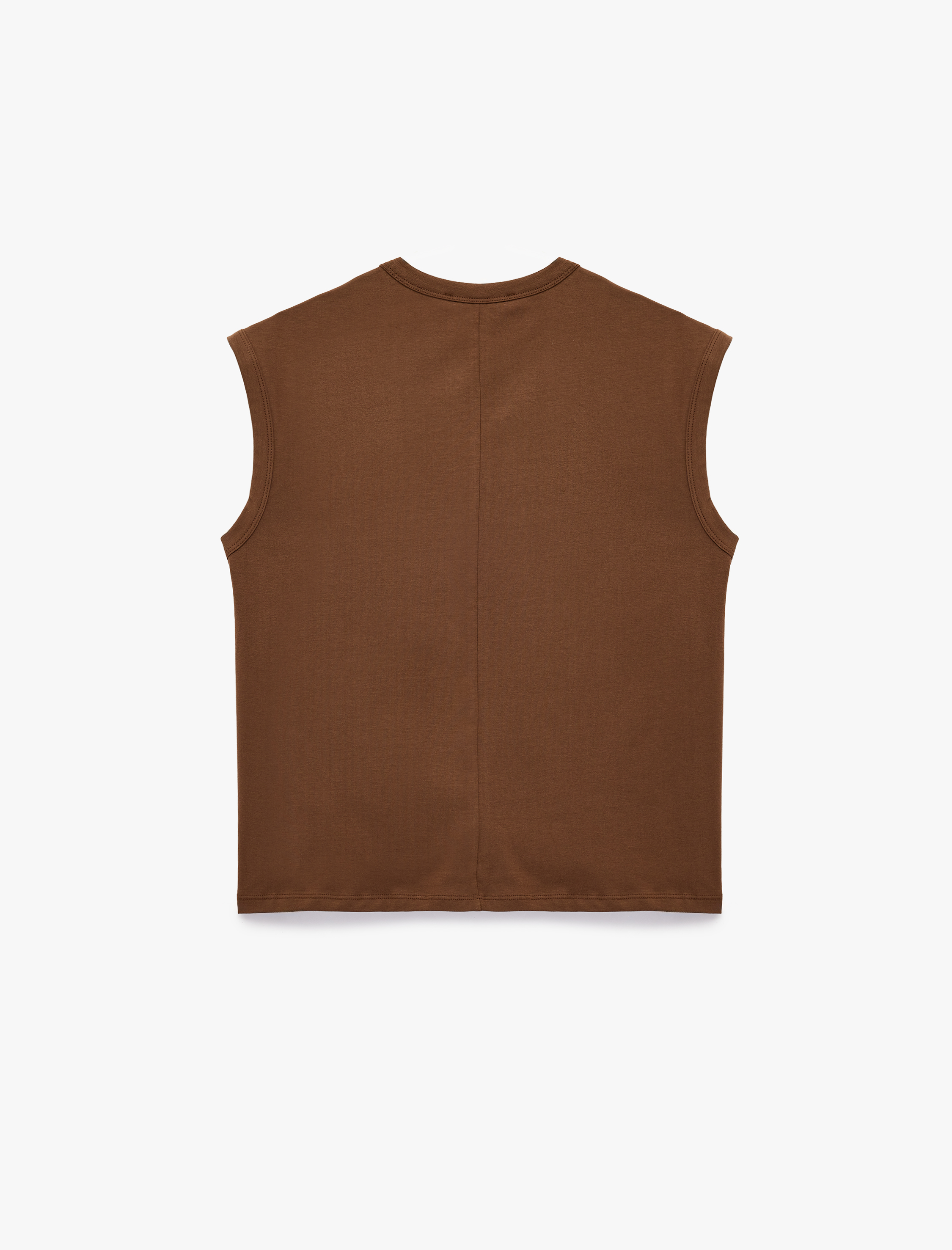   Regular Fit Pamuklu Bisiklet Yaka Kolsuz Tişört