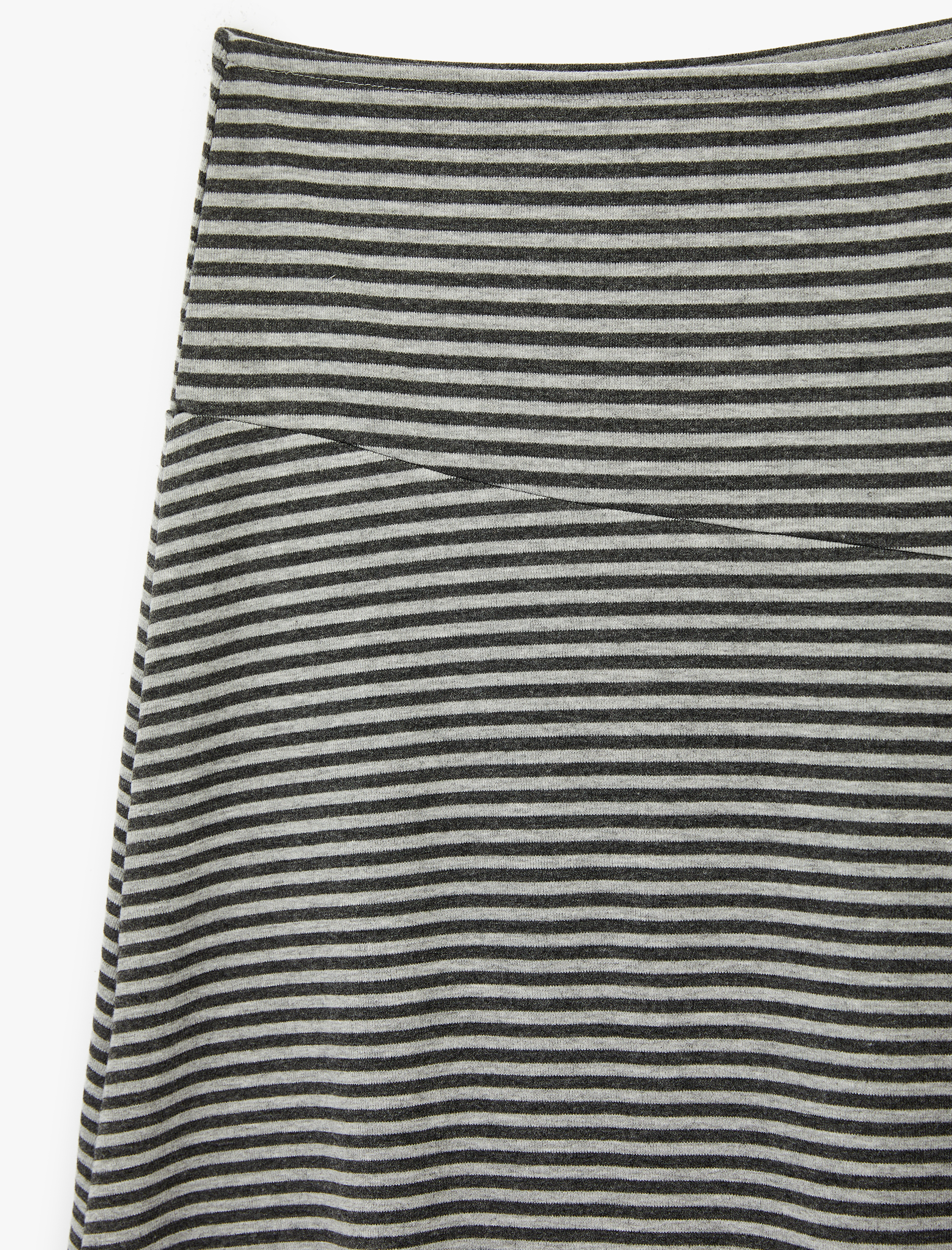   Asimetrik Kesim Viskon Karışımlı Normal Bel Midi Etek