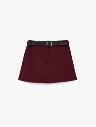 Normal Bel Mini Şort Etek