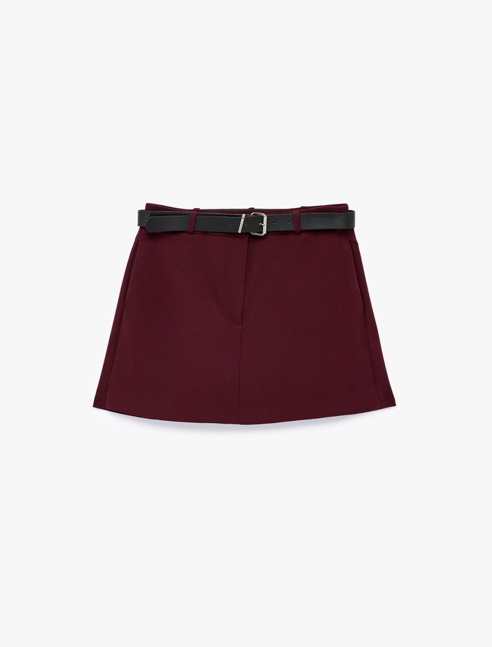  Normal Bel Mini Şort Etek