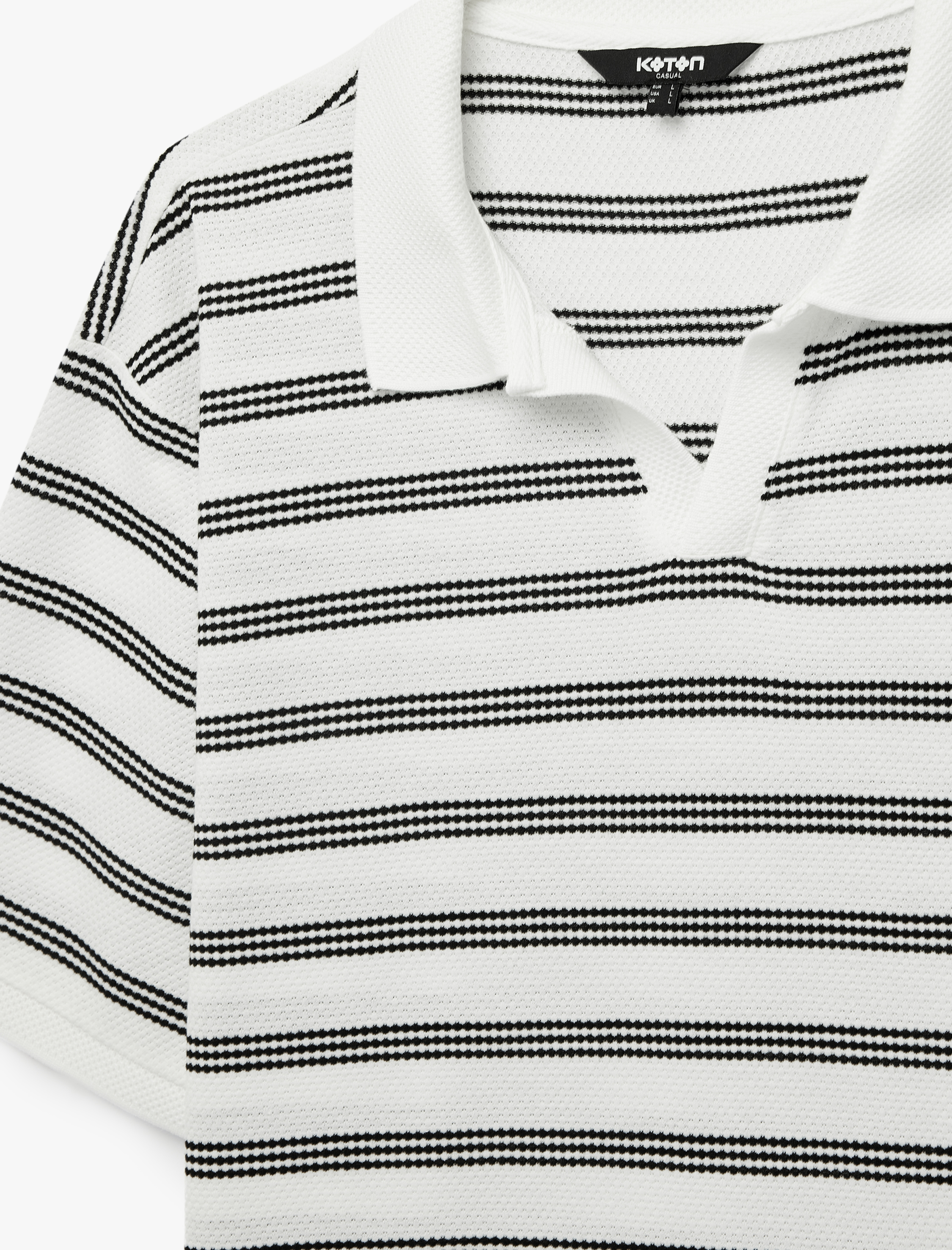   Regular Fit Kısa Kollu Çizgili Polo Yaka Tişört