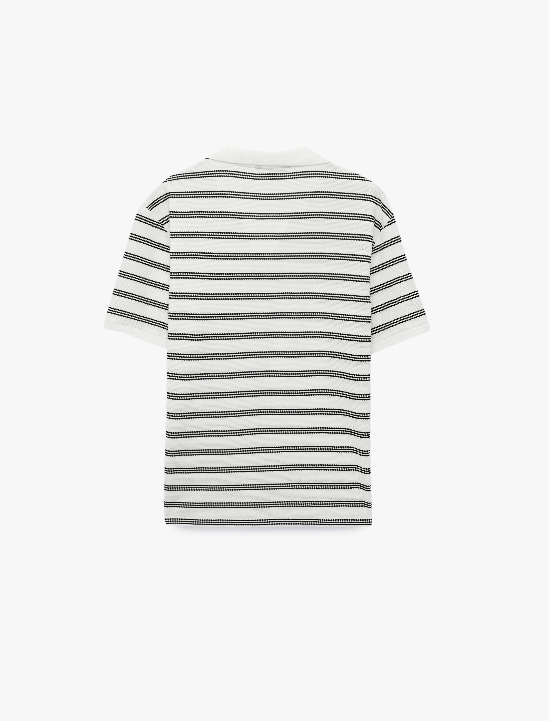   Regular Fit Kısa Kollu Çizgili Polo Yaka Tişört