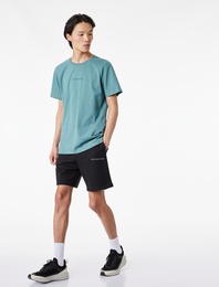 Bermuda Baskılı Cepli Beli Bağcıklı Spor Şort