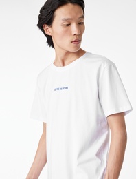 Kısa Kollu Regular Fit Bisiklet Yaka Pamuklu Baskılı Spor Tişört