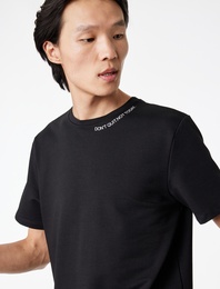 Regular Fit Kısa Kollu Bisiklet Yaka Baskılı Spor Tişört