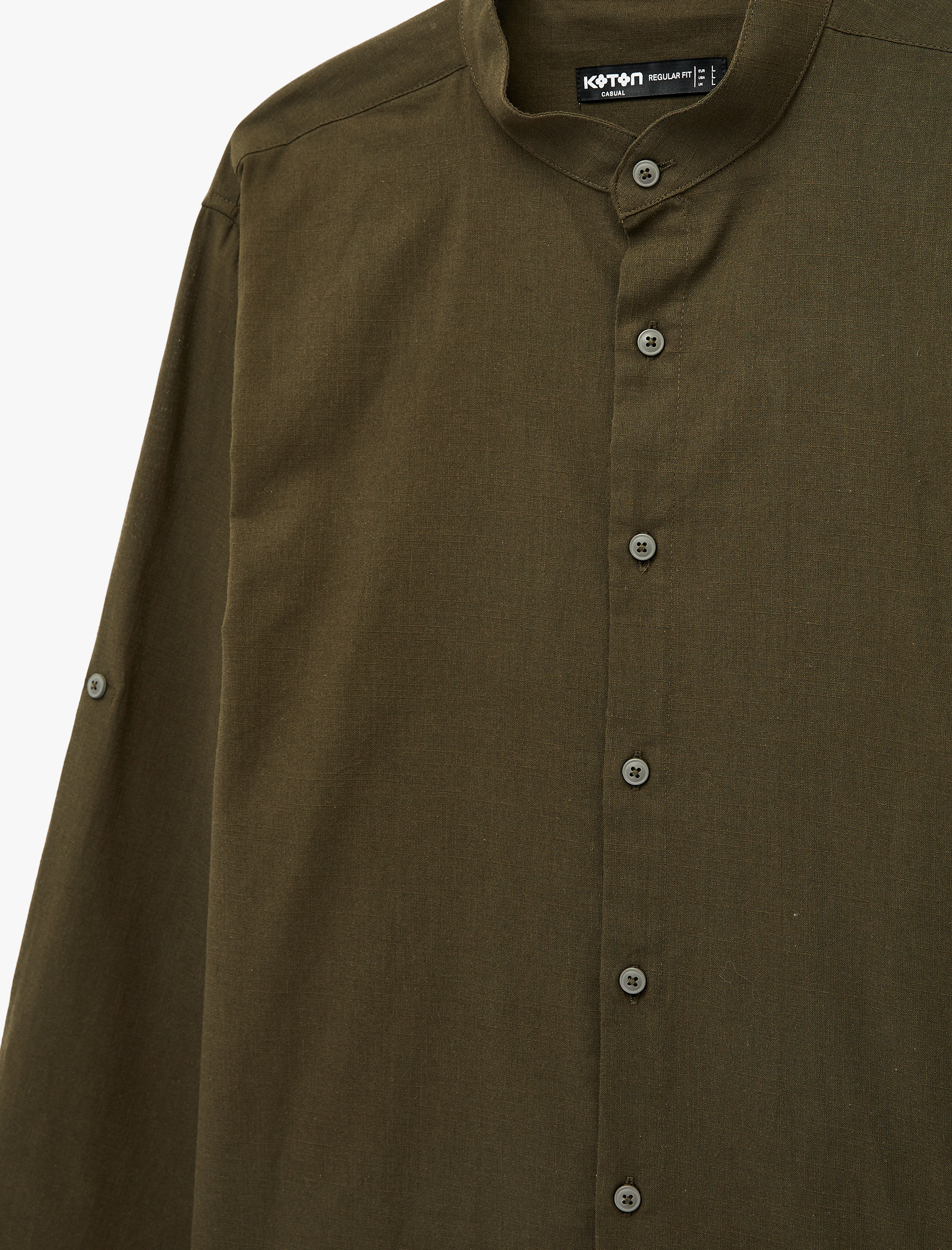   Regular Fit Uzun Kollu Pamuklu Hakim Yaka Gömlek