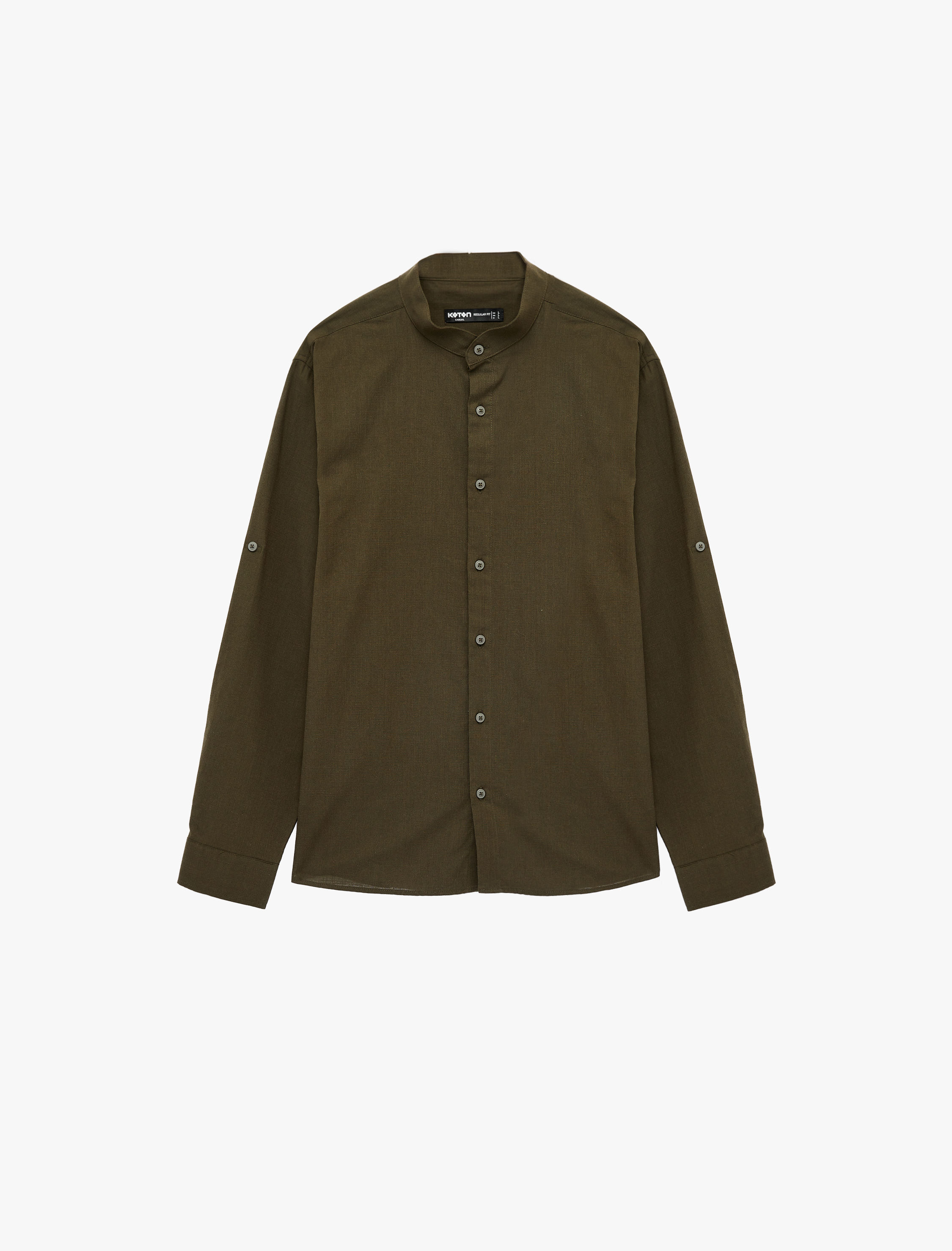   Regular Fit Uzun Kollu Pamuklu Hakim Yaka Gömlek