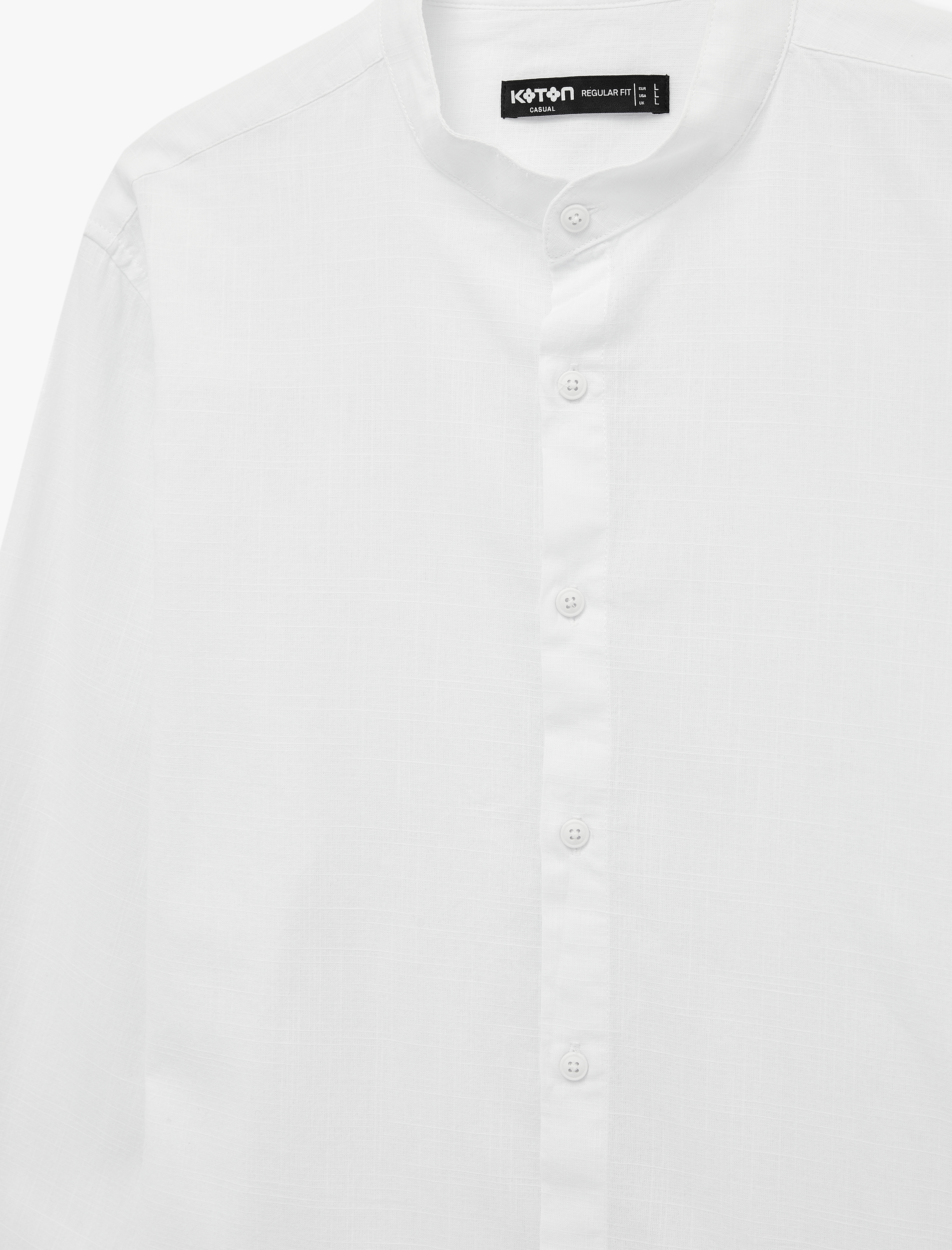   Regular Fit Uzun Kollu Pamuklu Hakim Yaka Gömlek