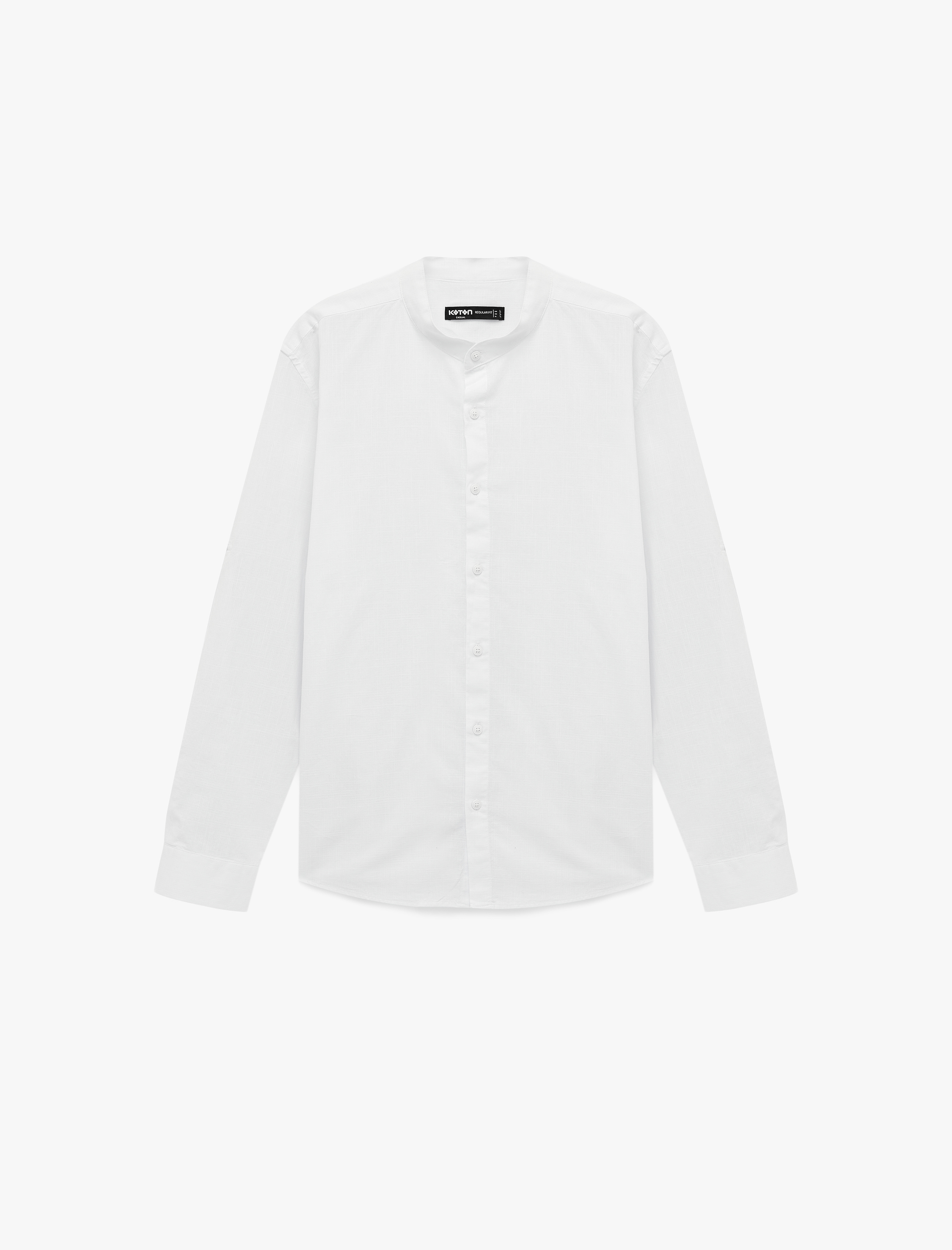   Regular Fit Uzun Kollu Pamuklu Hakim Yaka Gömlek