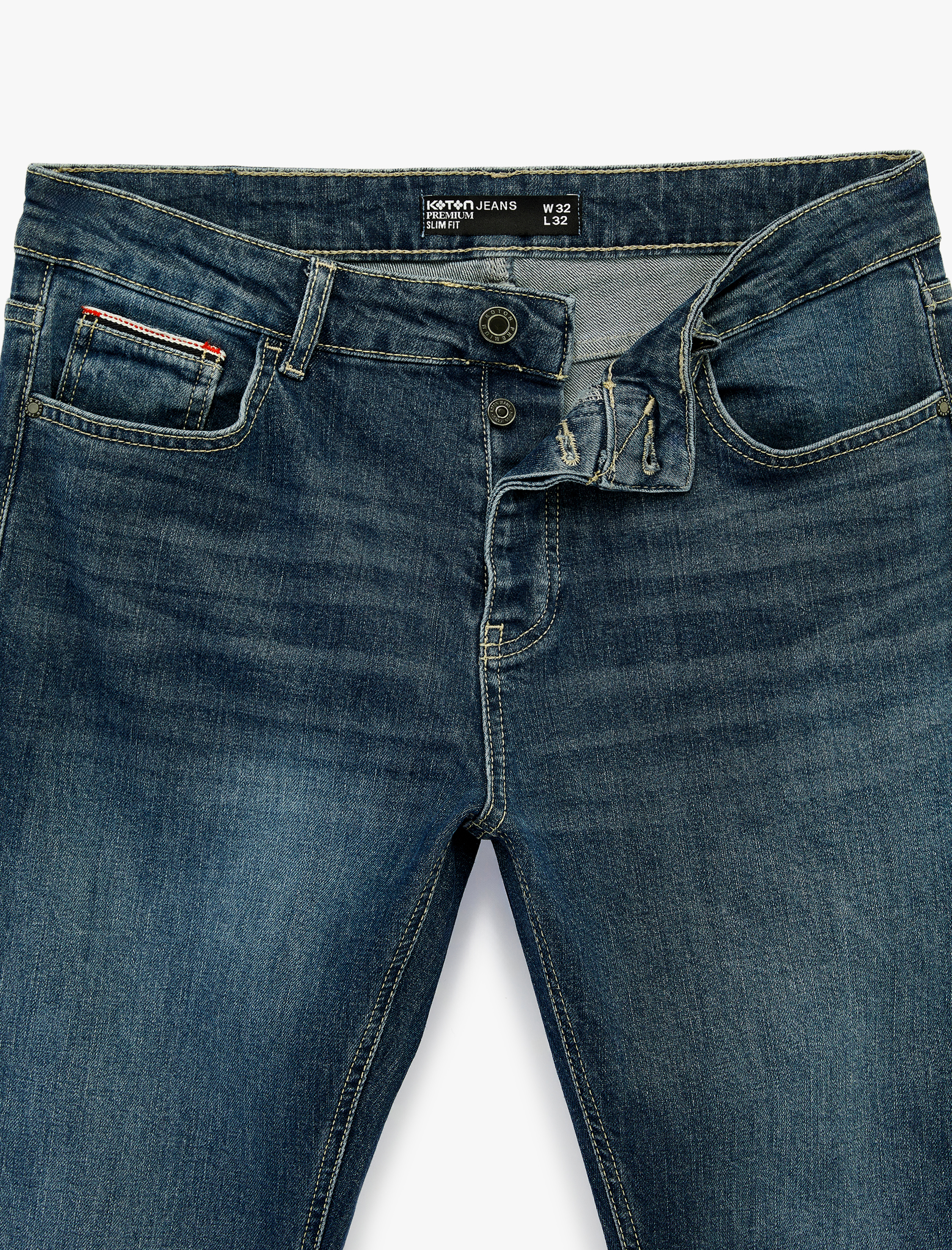   Normal Bel Cepli Pamuklu Slim Fit Jean Pantolon - Brad Jean