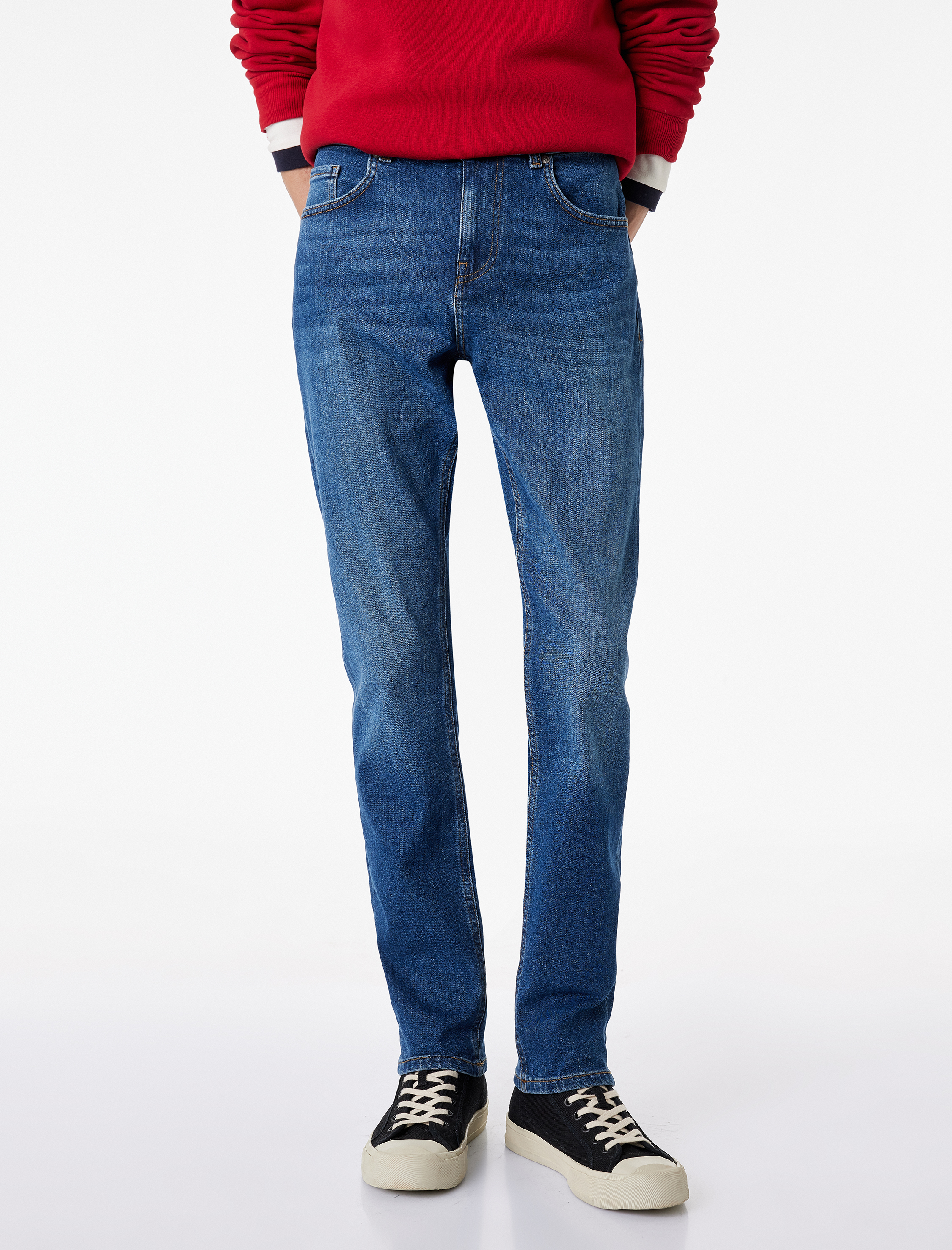   Normal Bel Pamuklu Slim Fit Jean Pantolon - Brad Jean