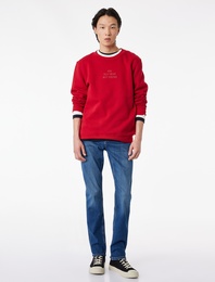 Normal Bel Pamuklu Slim Fit Jean Pantolon - Brad Jean