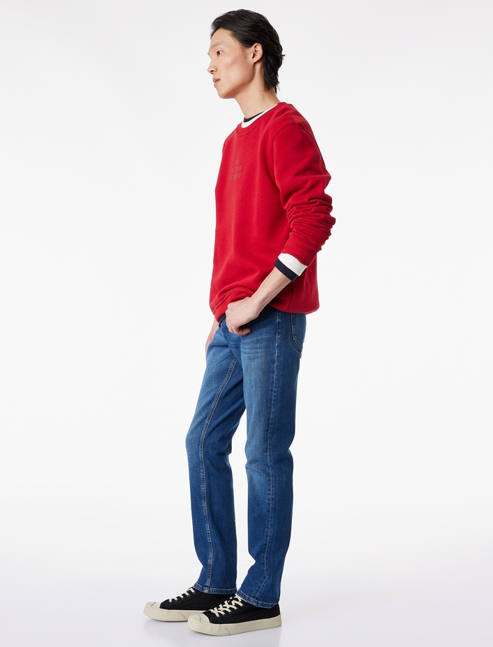  Normal Bel Pamuklu Slim Fit Jean Pantolon - Brad Jean