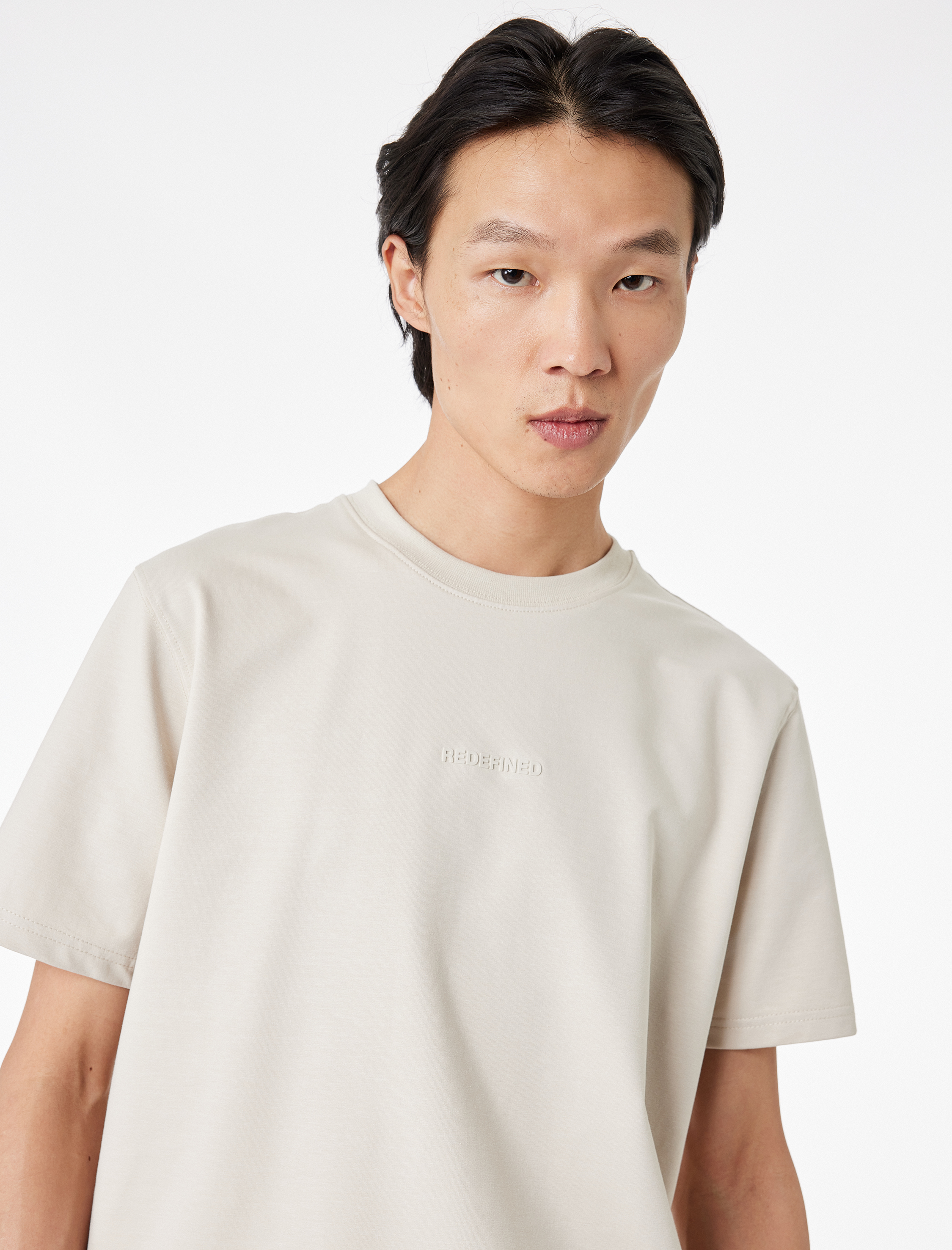   Regular Fit Bisiklet Yaka Pamuklu Tok Kumaş Kısa Kollu Baskılı Tişört