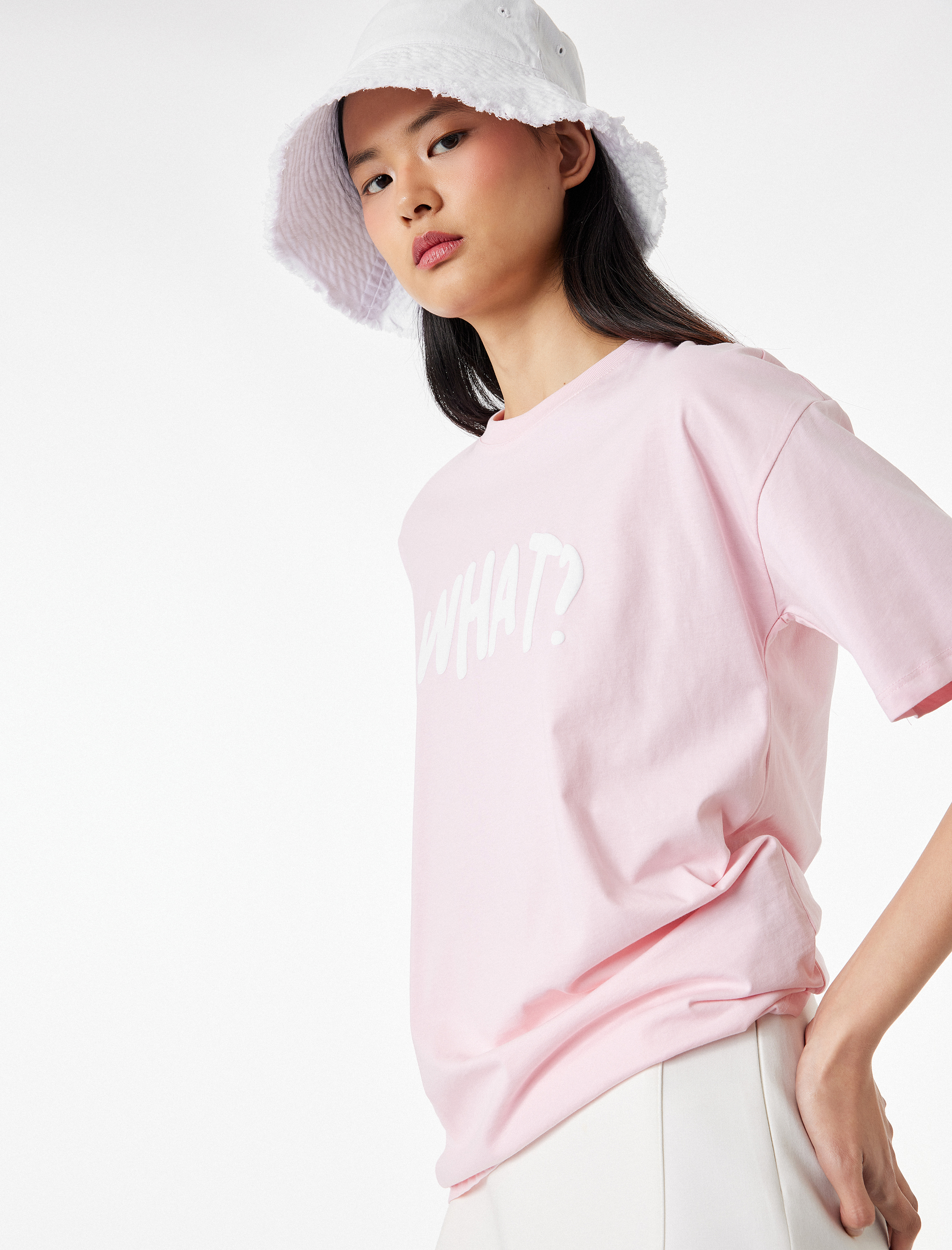   Rahat Kalıp Kısa Kollu Baskılı Pamuklu Tişört