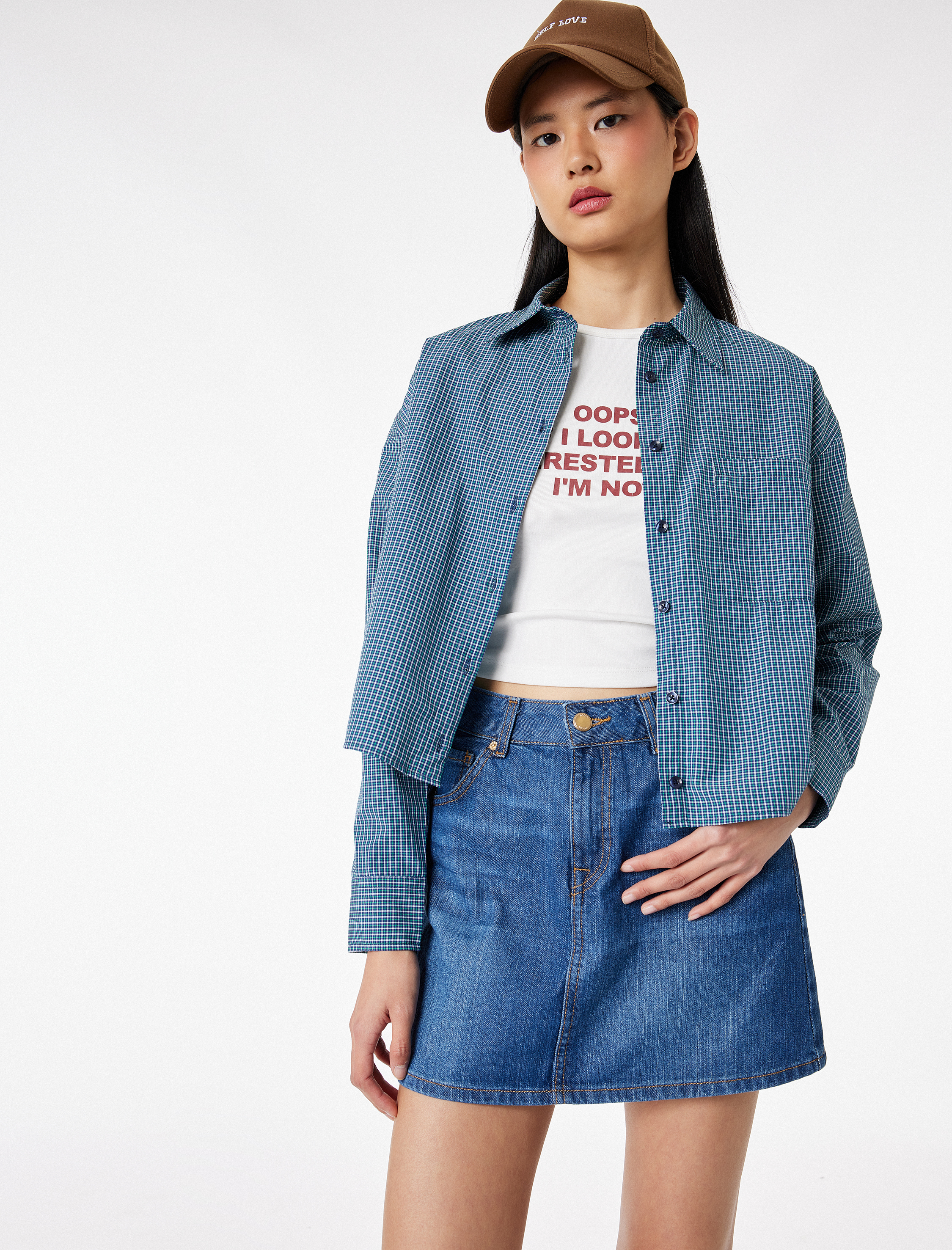 Regular Fit Uzun Kollu Klasik Yaka Kareli Gömlek