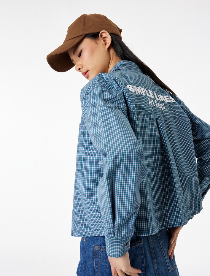  Regular Fit Uzun Kollu Klasik Yaka Kareli Gömlek