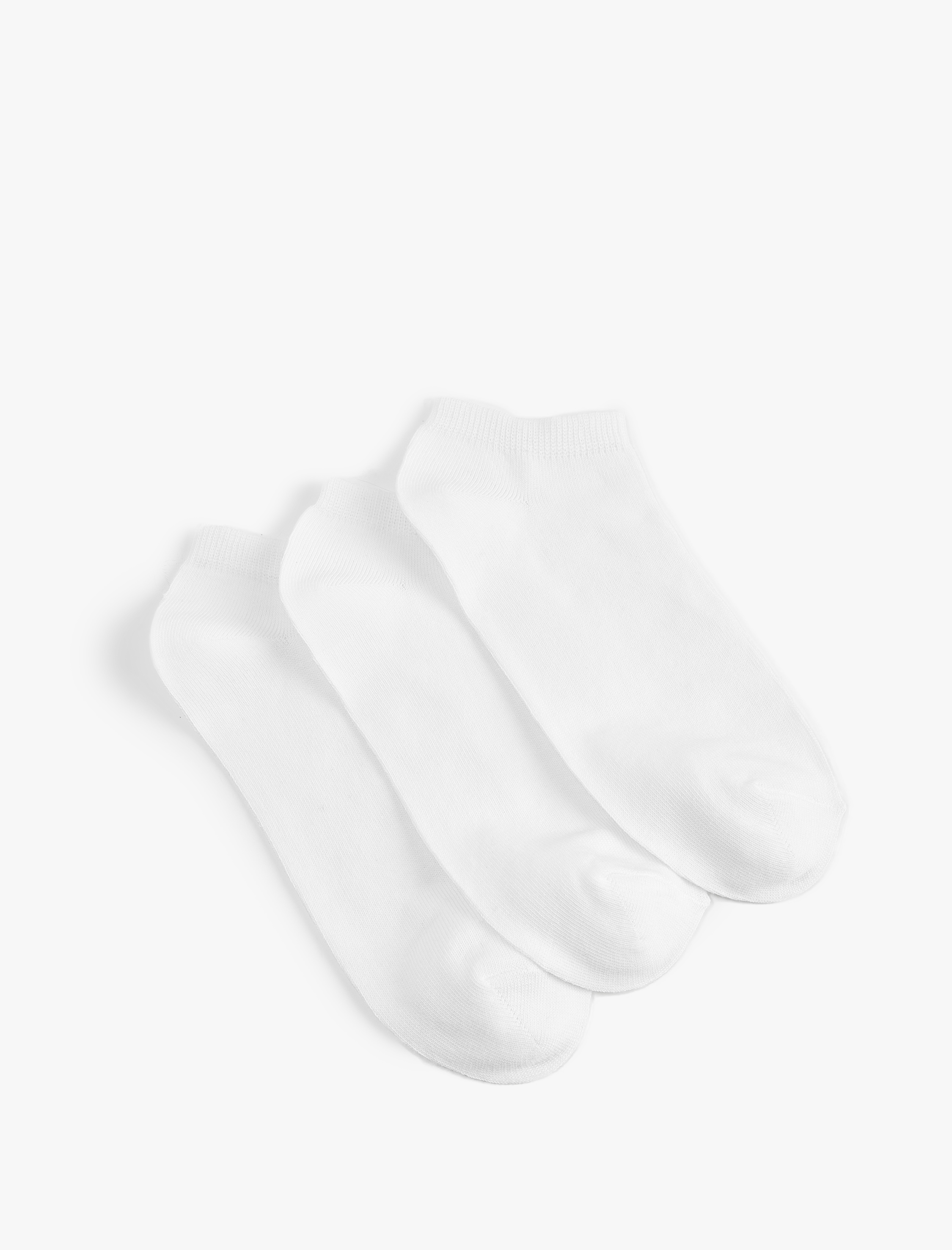  Kadın 3'lü Basic Pamuklu Patik Çorap Seti