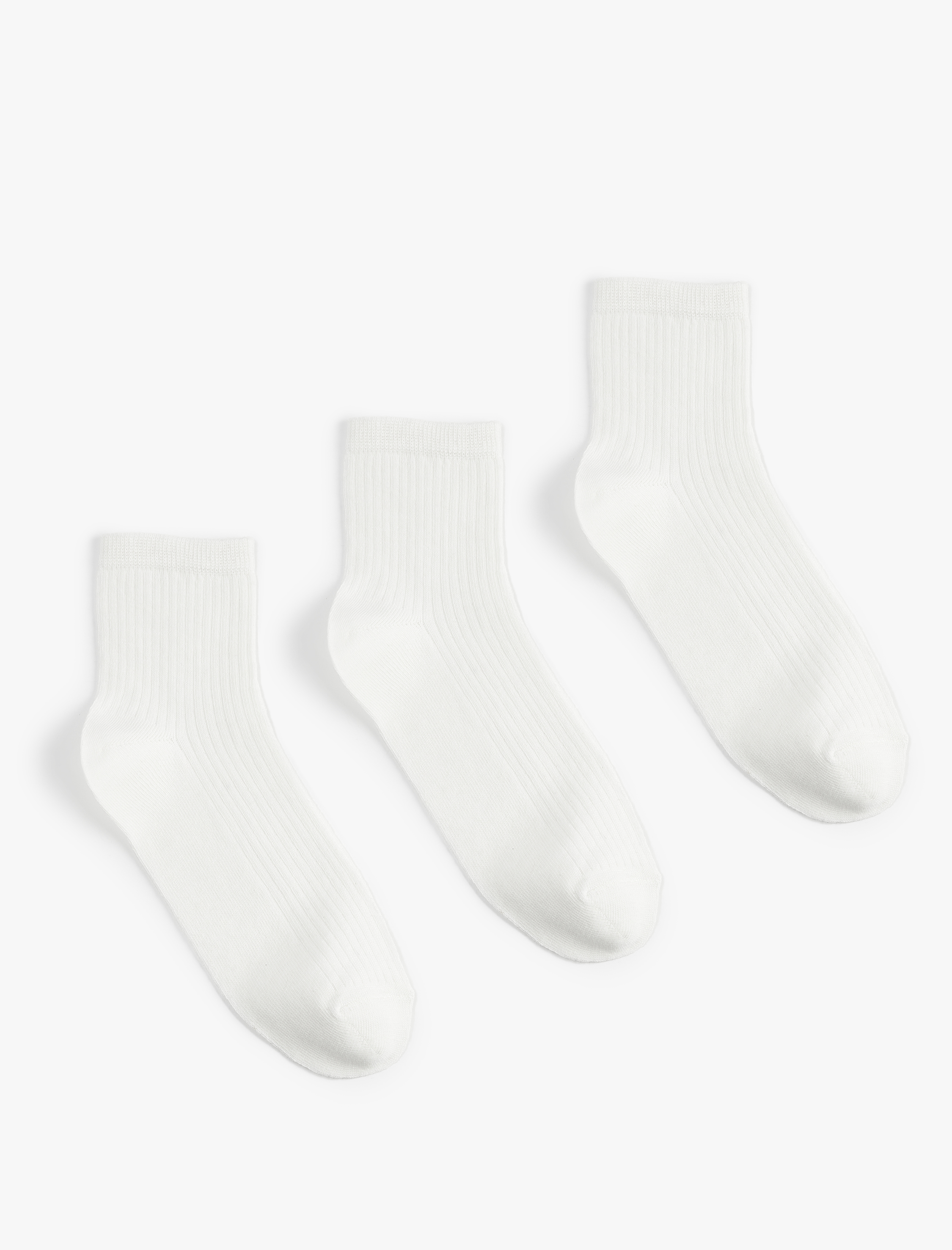  Kadın 3'lü Basic Pamuklu Patik Çorap Seti