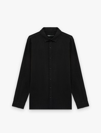 Regular Fit Pamuklu Klasik Yaka Düğmeli Uzun Kollu Gömlek