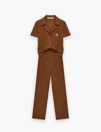 Viskon Karışımlı Rahat Kesim Pijama Takımı