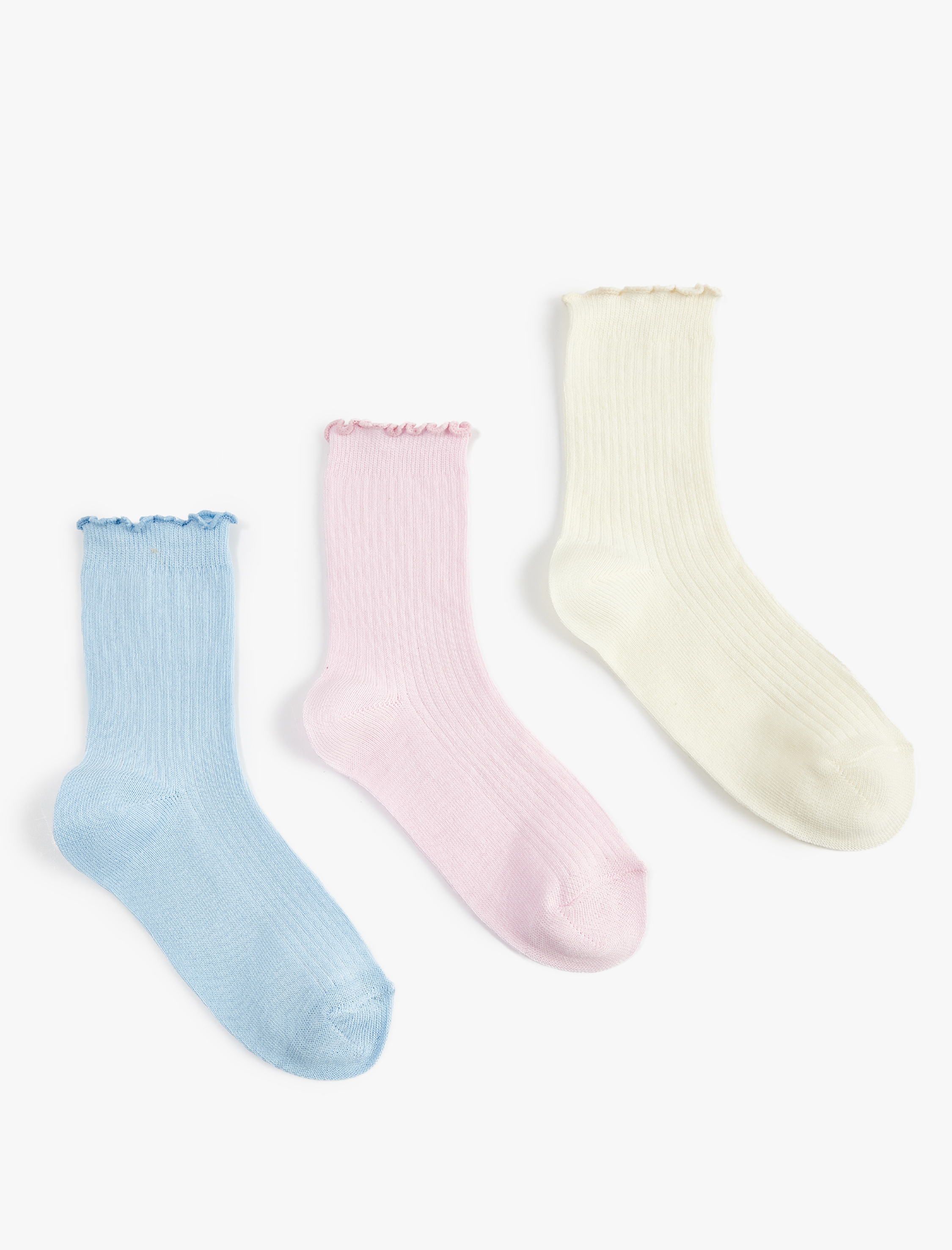  Kız Çocuk Pamuklu 3'lü Soket Çorap Seti