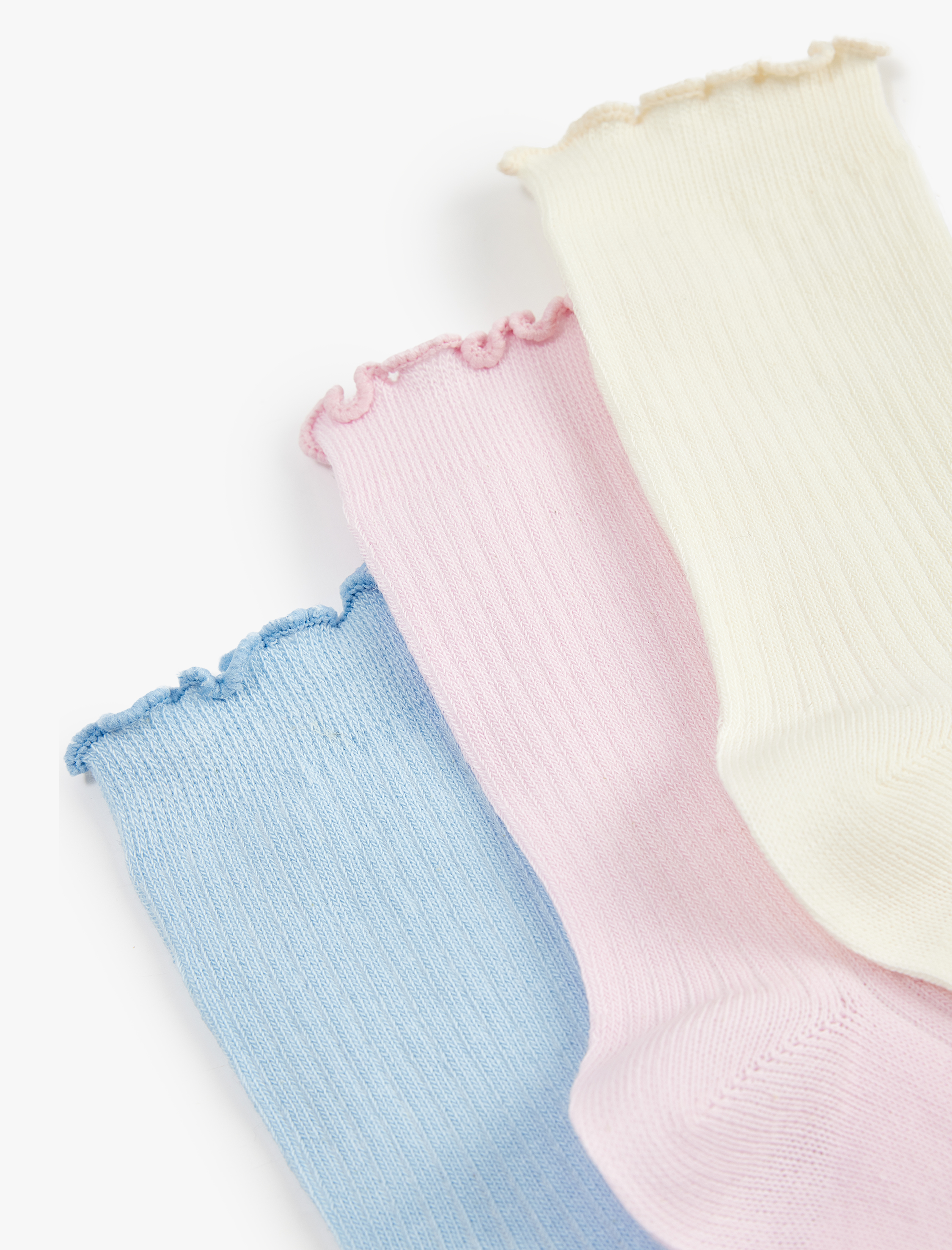  Kız Çocuk Pamuklu 3'lü Soket Çorap Seti