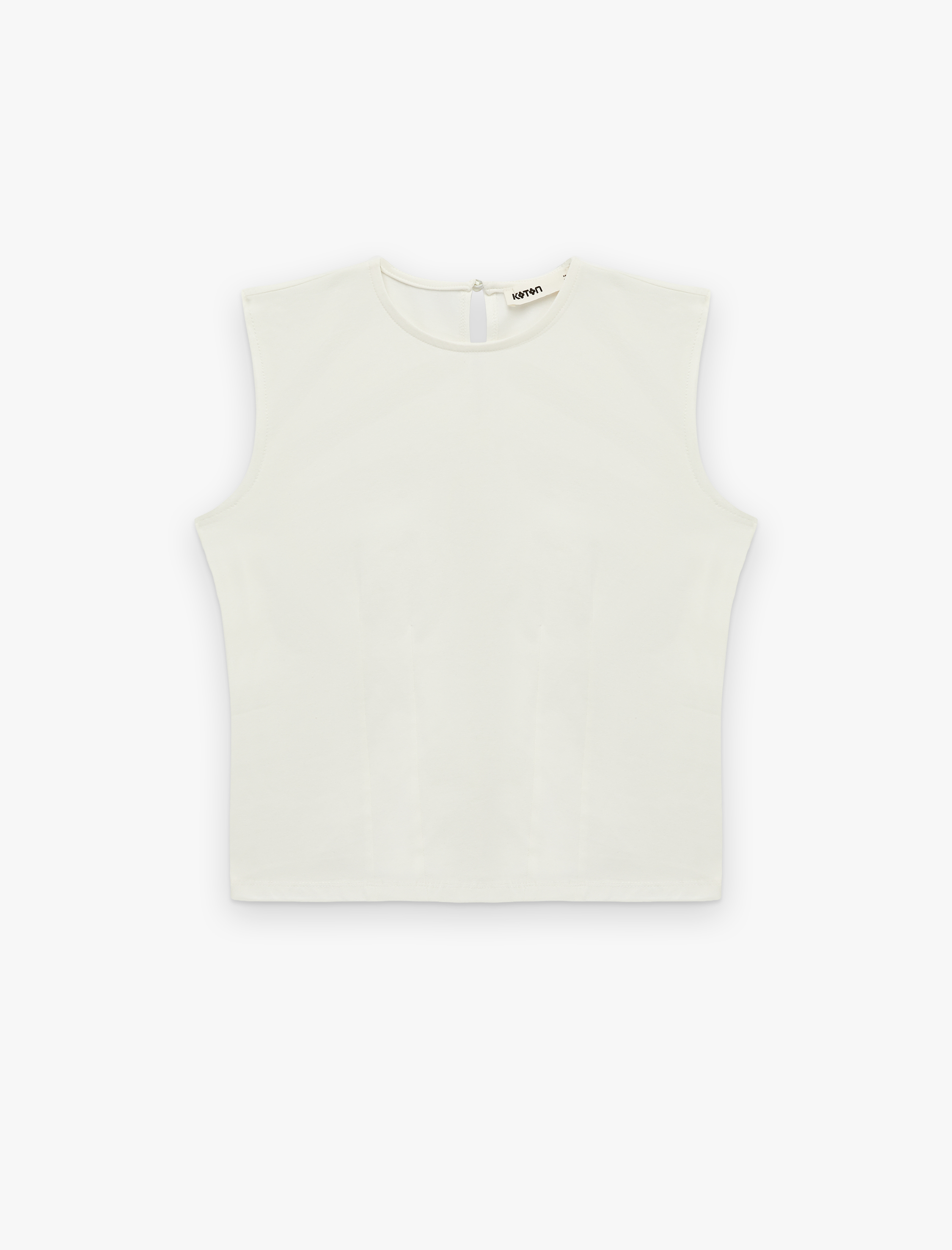   Slim Fit Pamuklu Kolsuz Bisiklet Yaka Body