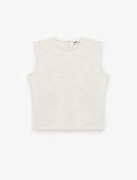 Slim Fit Pamuklu Kolsuz Bisiklet Yaka Body