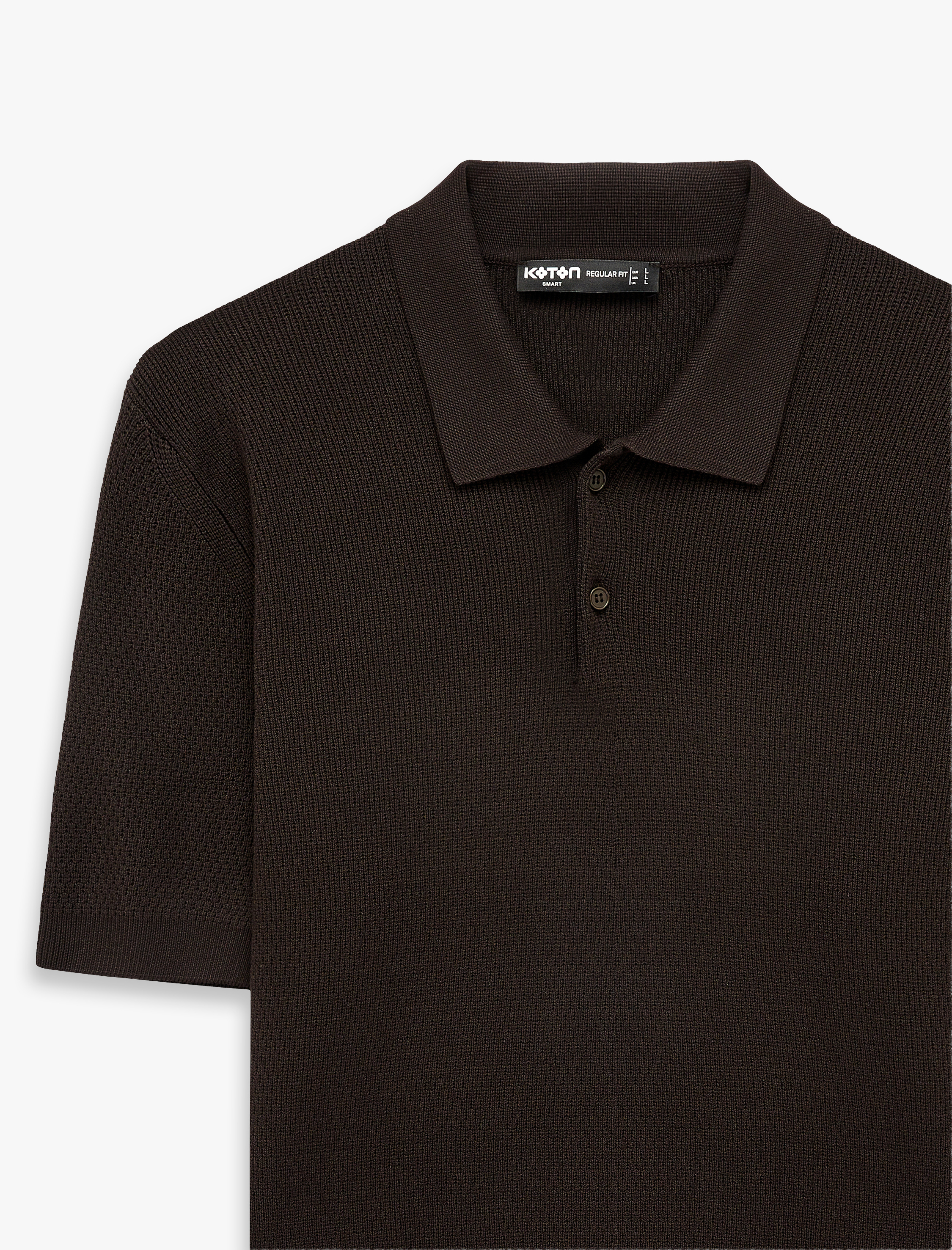   Regular Fit Viskon Polo Yaka Kısa Kollu Triko Tişört