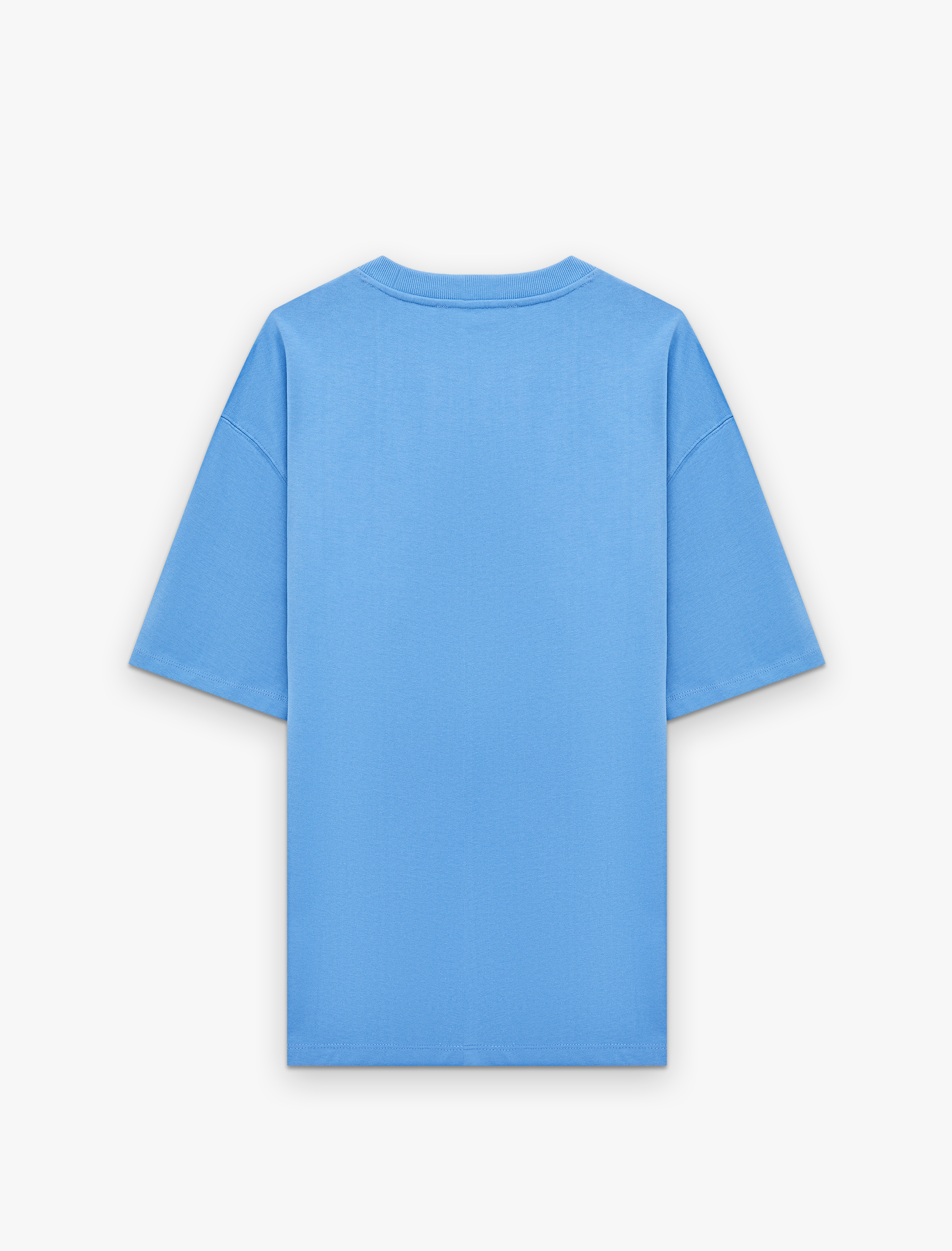   Kısa Kollu Pamuklu Bisiklet Yaka Oversize Basic Tişört