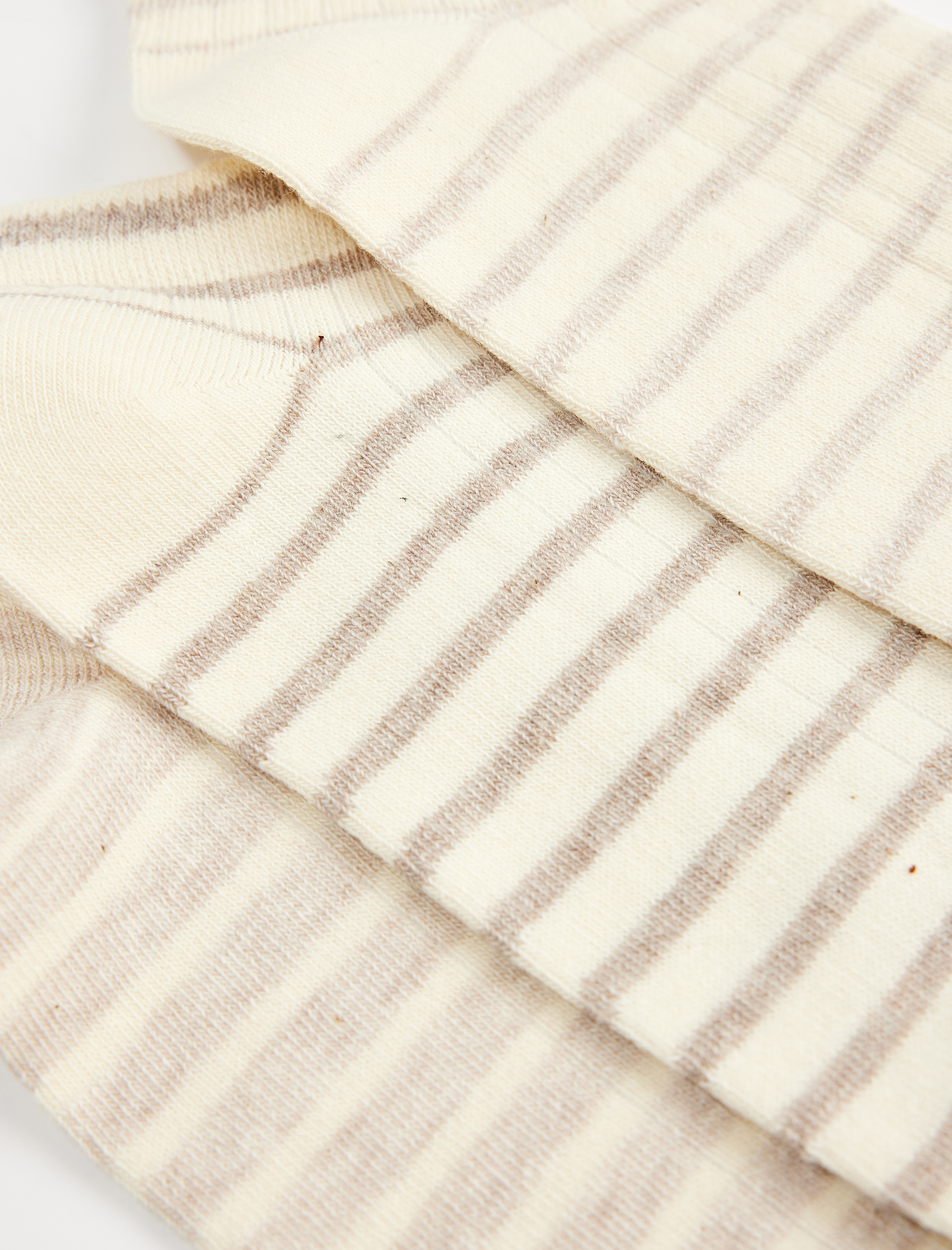  Kadın Çizgili 3'lü Pamuklu Patik Çorap Seti