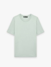 Regular Fit Kısa Kollu Bisiklet Yaka Pamuklu Basic Tişört