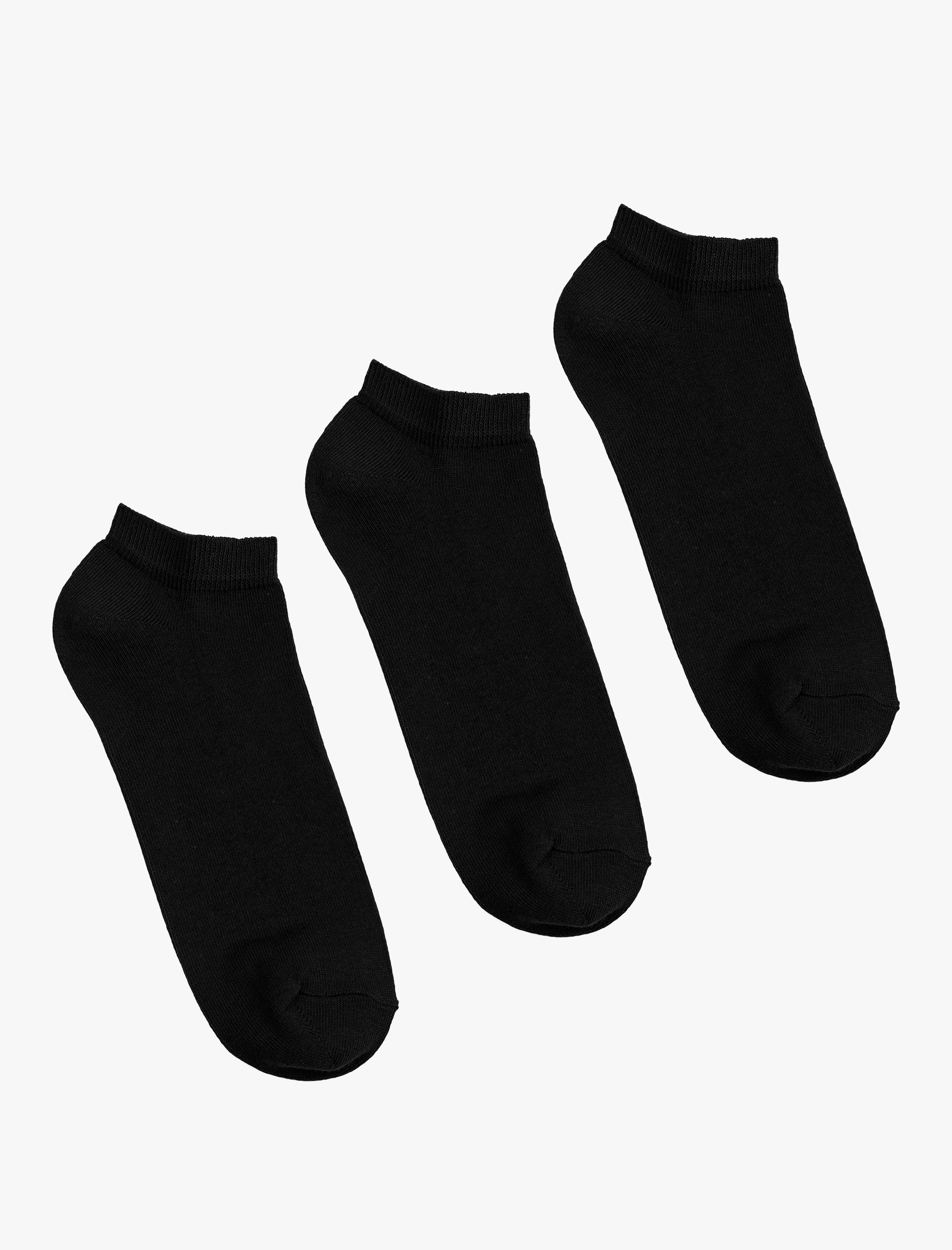  Erkek 3'lü Basic Patik Çorap Seti