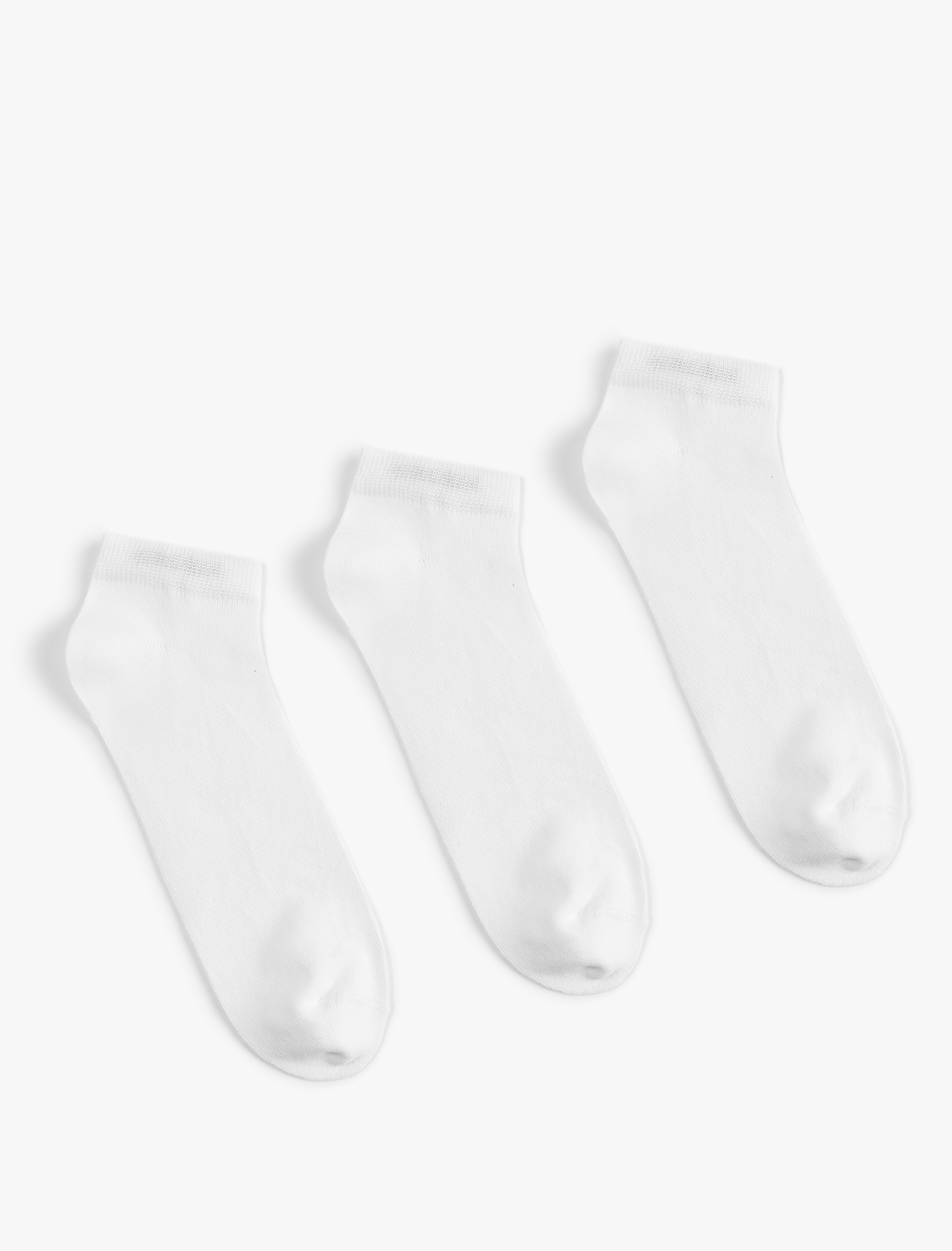  Erkek 3'lü Basic Pamuklu Patik Çorap Seti