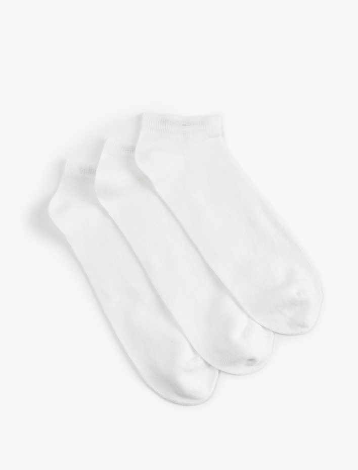 Erkek 3'lü Basic Pamuklu Patik Çorap Seti