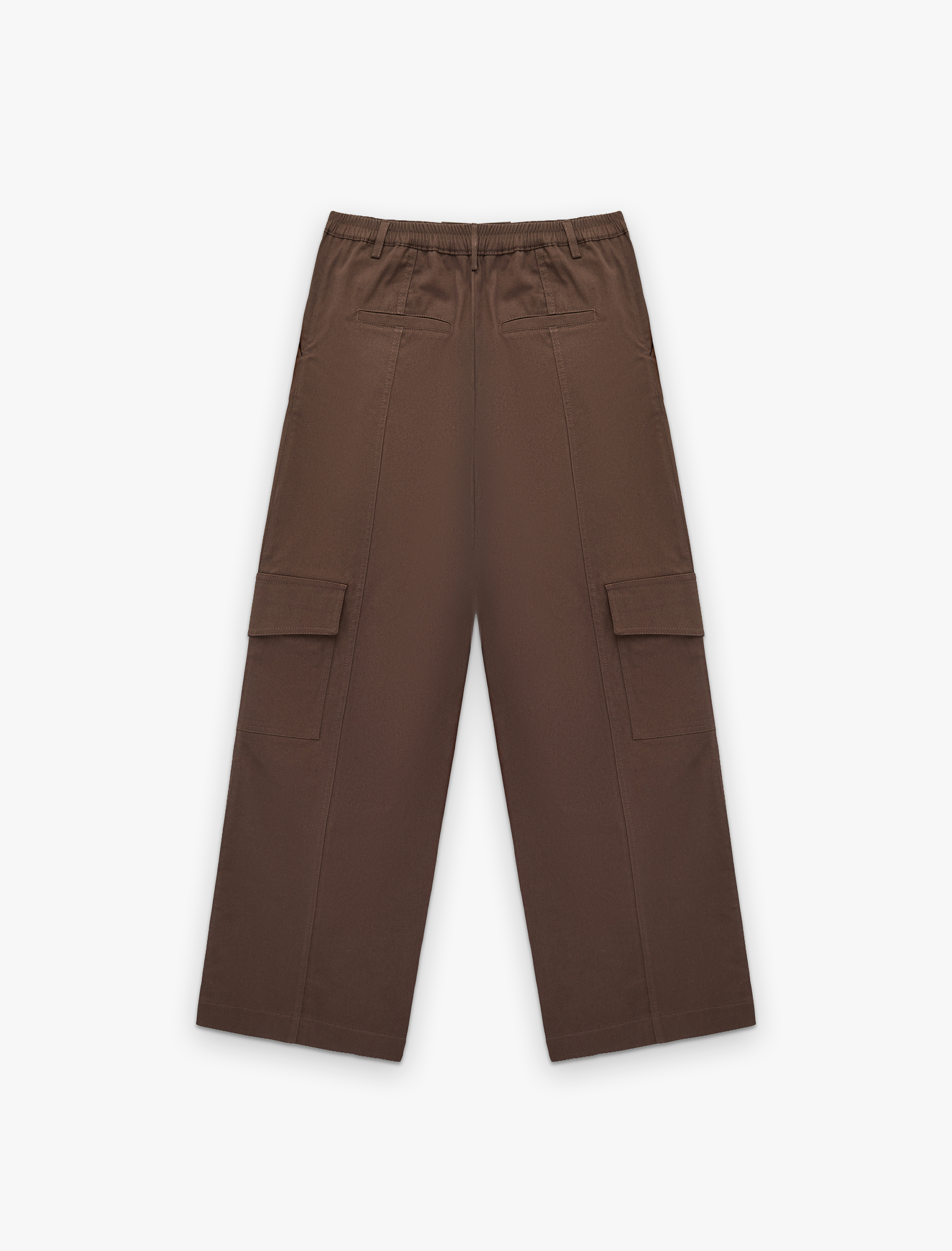   Pamuklu Gabardin Düğmeli Rahat Kalıp Kargo Cepli Pantolon