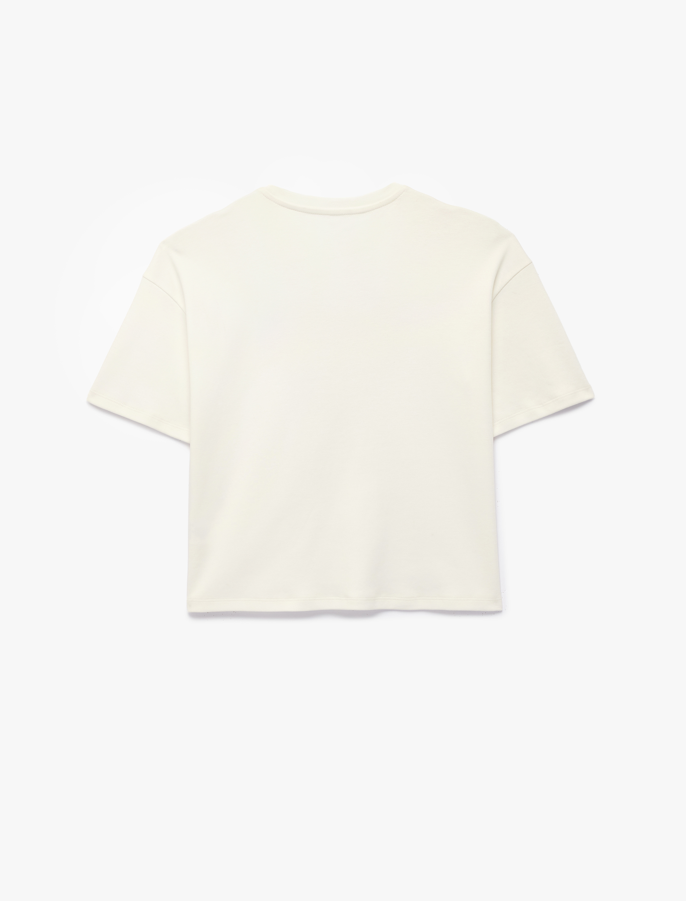  Kız Çocuk Bisiklet Yaka Kısa Kollu Pullu Payetli Pamuklu Tişört