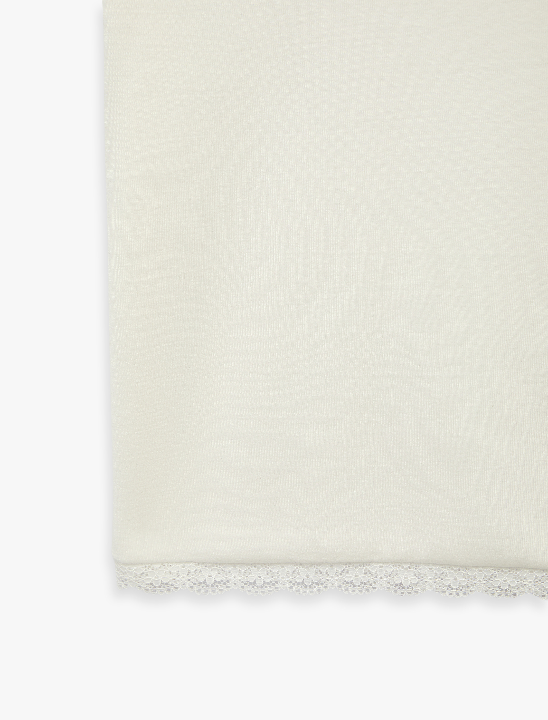   Dantel Detaylı Kısa Kollu Bisiklet Yaka Modal Karışımlı Slim Fit Tişört