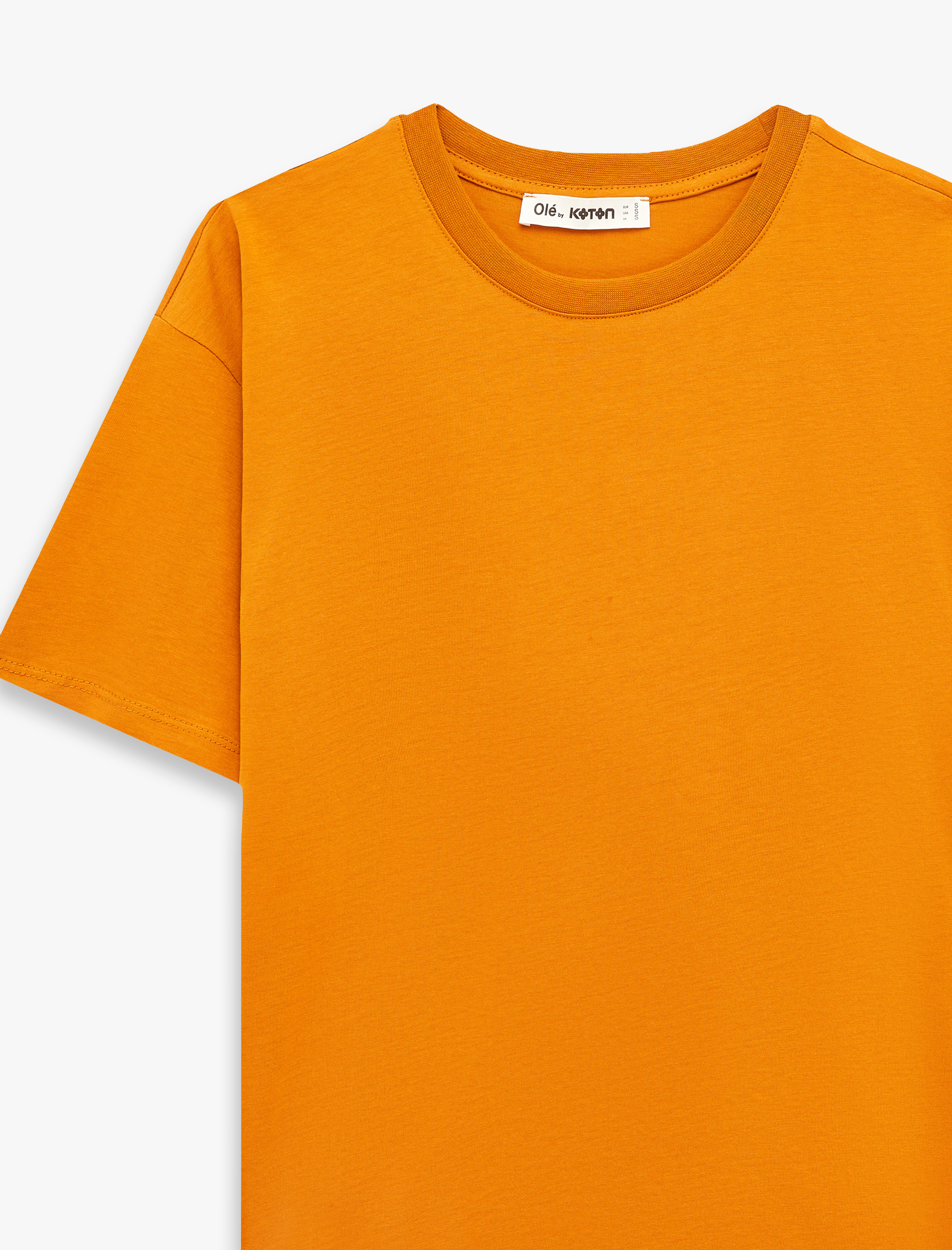   Rahat Kalıp Kısa Kollu Bisiklet Yaka Pamuklu Basic Tişört