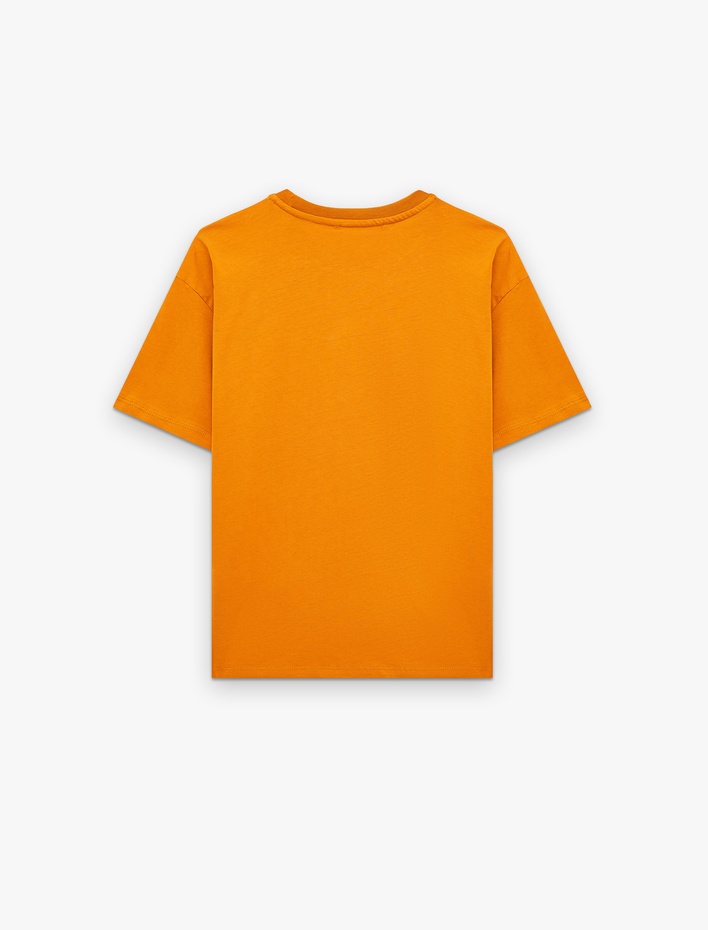  Rahat Kalıp Kısa Kollu Bisiklet Yaka Pamuklu Basic Tişört