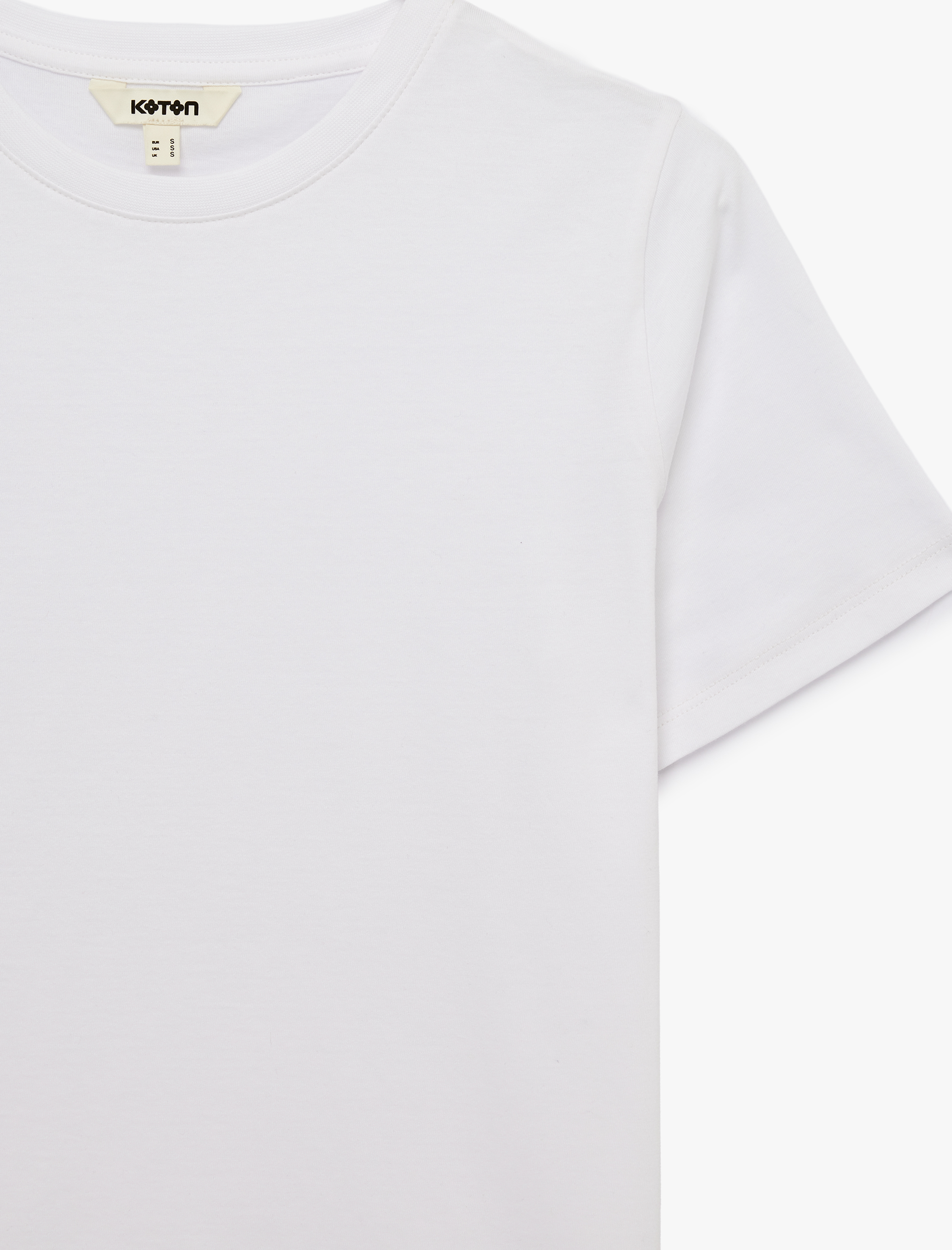   Regular Fit Pamuklu Kısa Kollu Bisiklet Yaka Basic Tişört