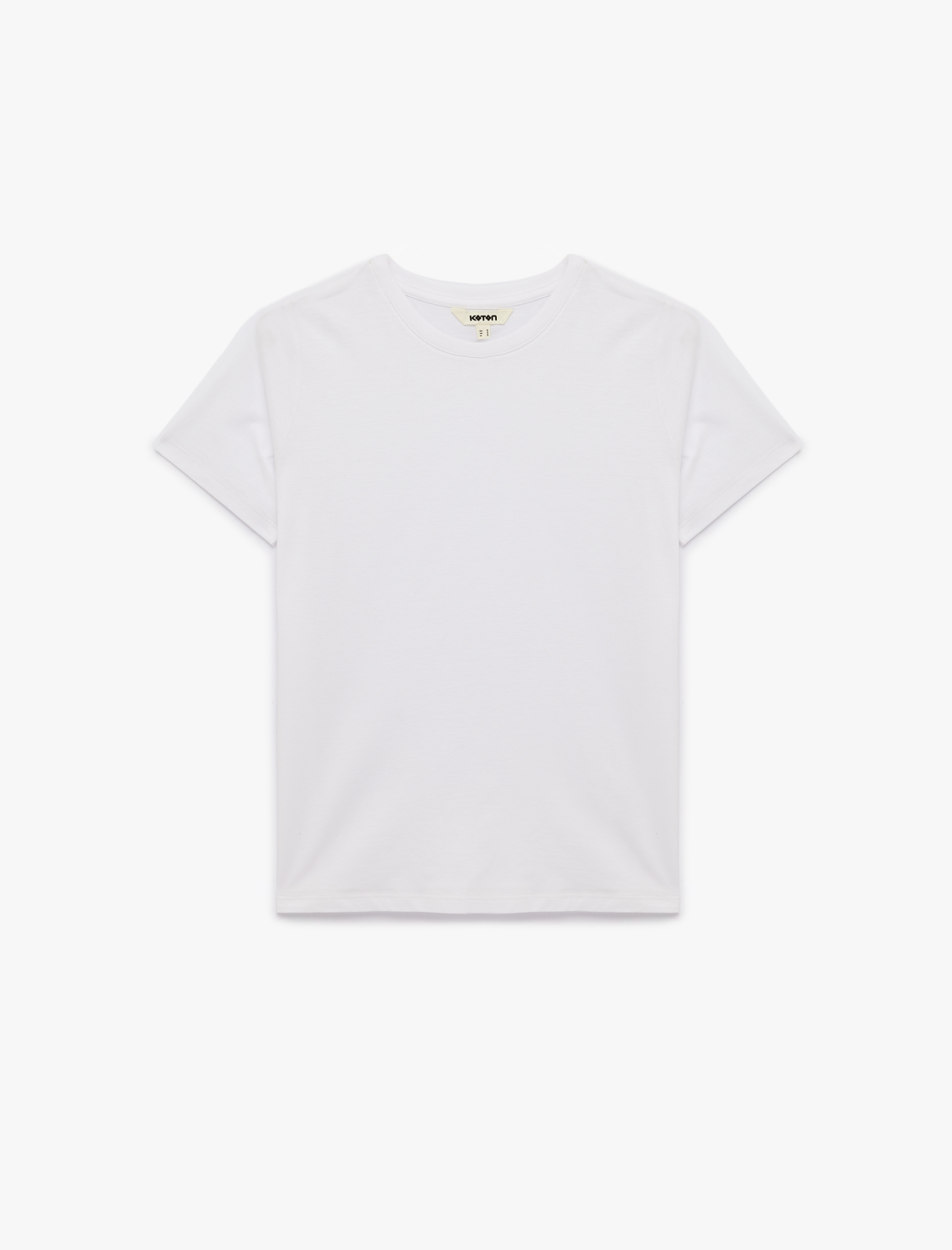   Regular Fit Pamuklu Kısa Kollu Bisiklet Yaka Basic Tişört