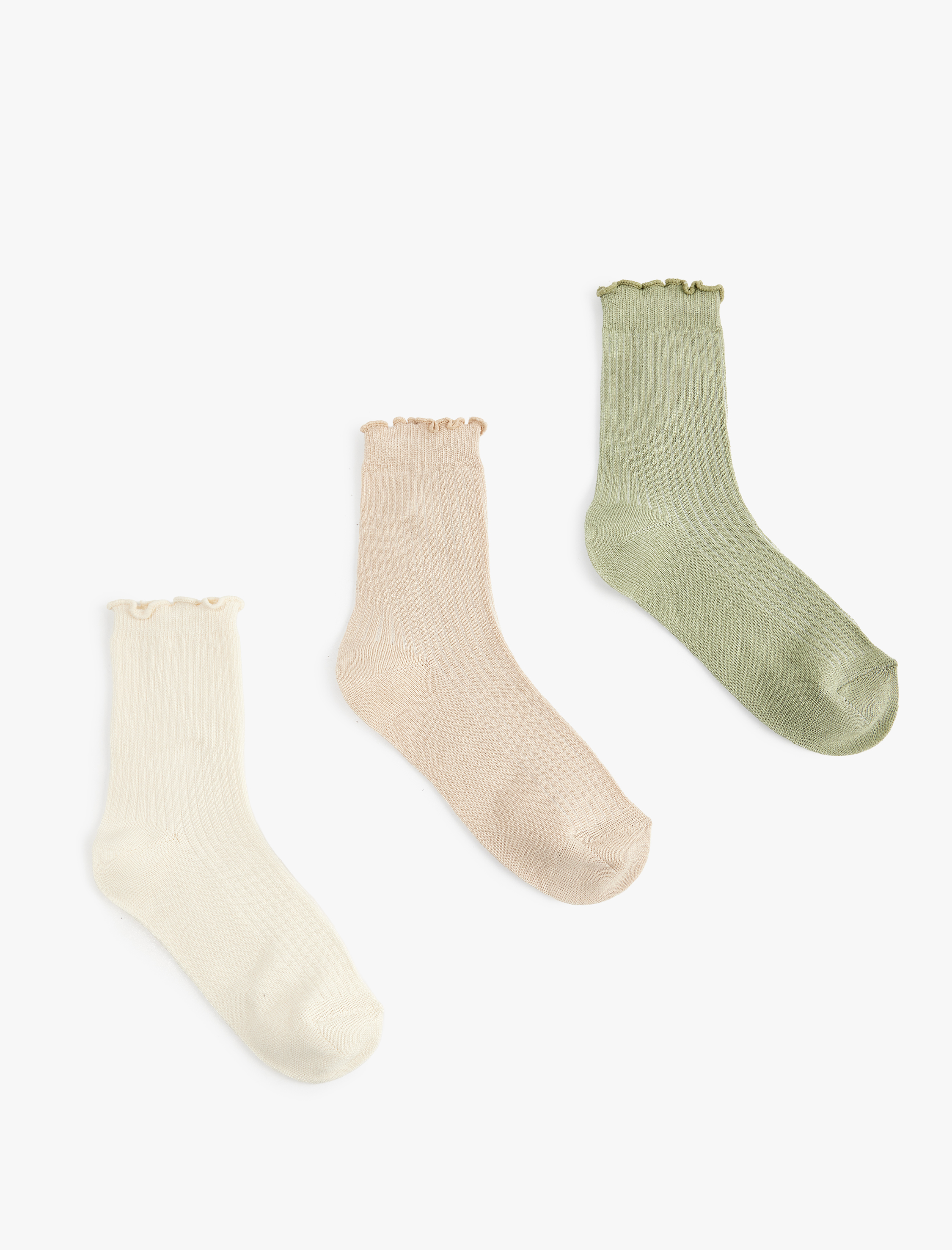  Kız Çocuk Pamuklu 3'lü Soket Çorap Seti