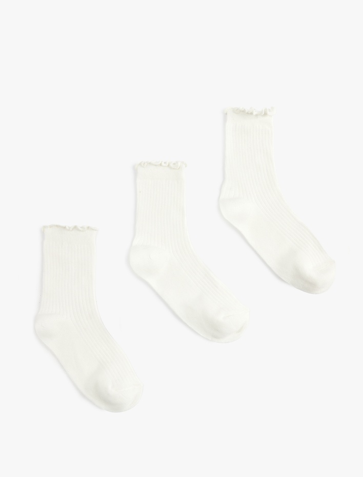 Kız Çocuk Pamuklu 3'lü Soket Çorap Seti