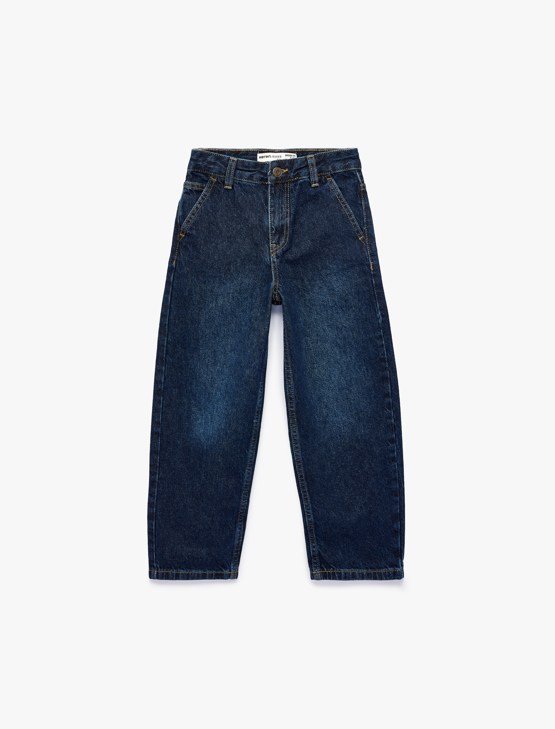  Erkek Çocuk Pamuklu Cepli Baggy Fit Denim Pantolon